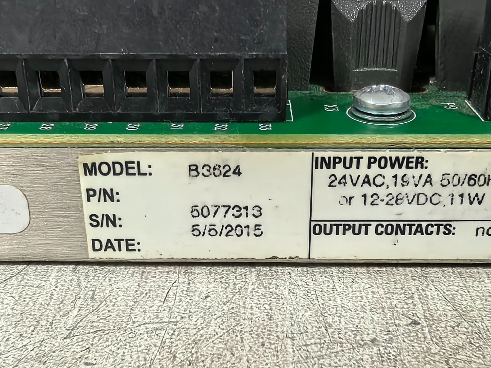 Schneider Electric B3624 SERIES SCHNEIDER ELECTRIC B3600 ANDOVER CONTINUUM B3624 SERIES 24VAC 6