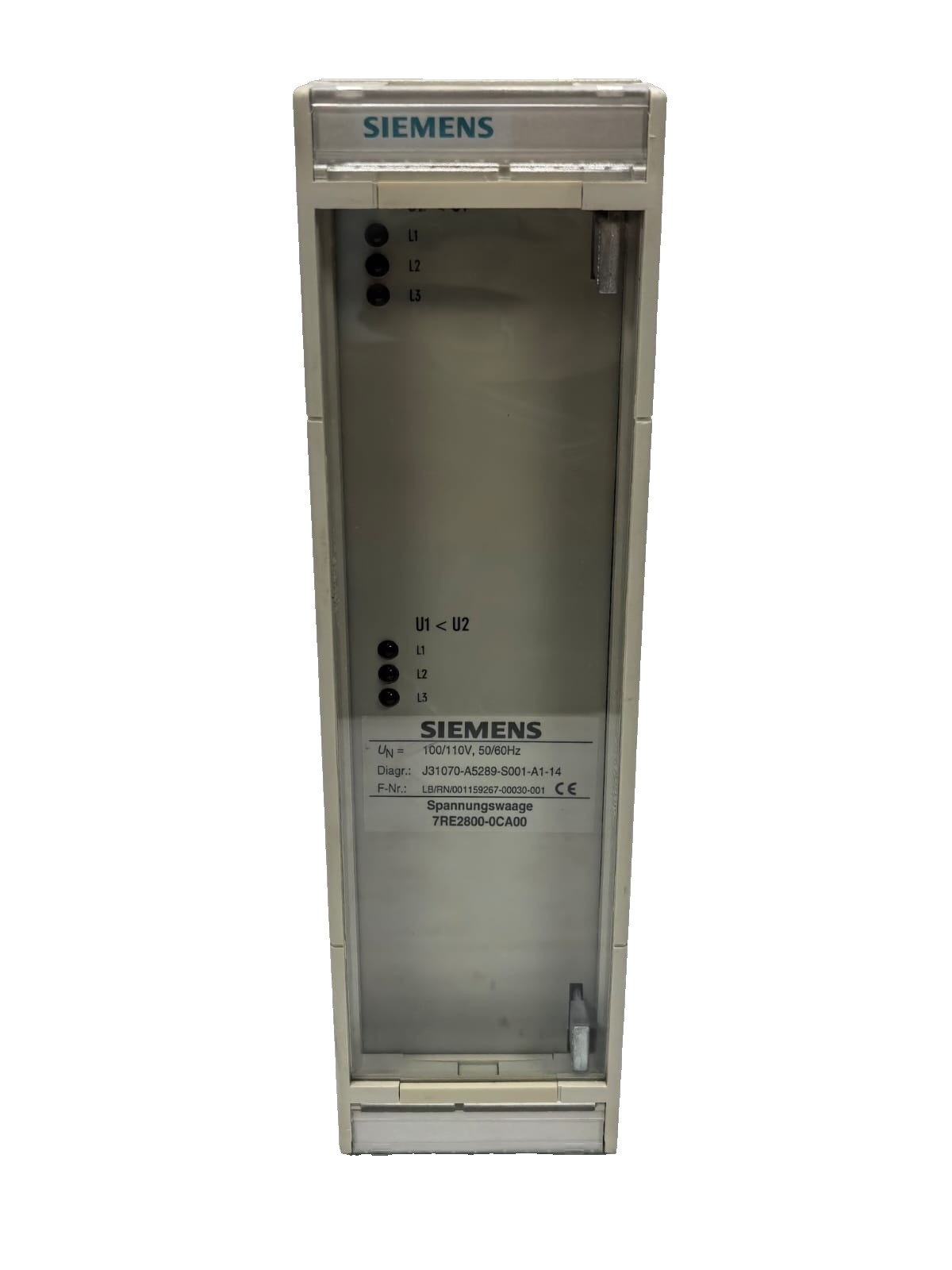 Siemens 7RE2800-0CA00 SIEMENS 7RE2800-0CA00 SIPROTEC VOLTAGE BALANCE RELAY 2