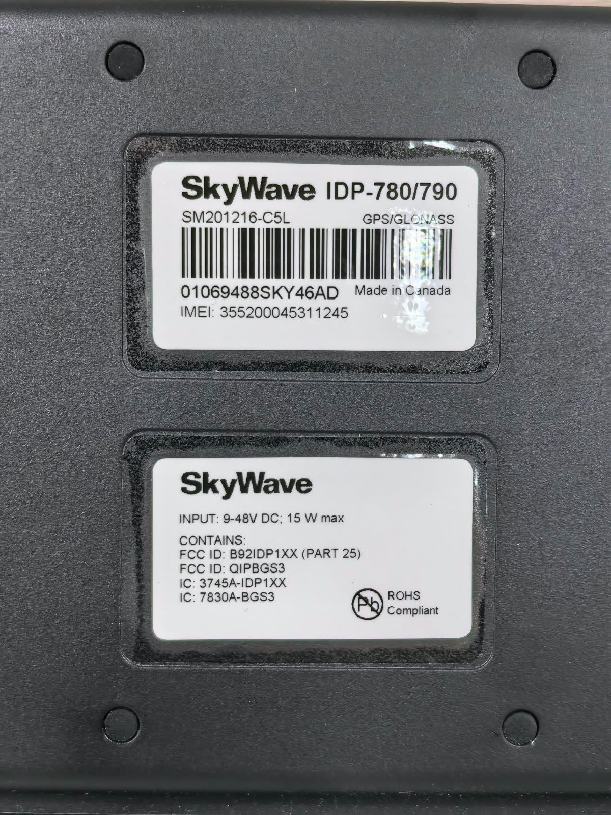 SKYWAVE IDP-780/790 SKYWAVE IDP-780/790 GPS/GLONASS 9-48VDC 8