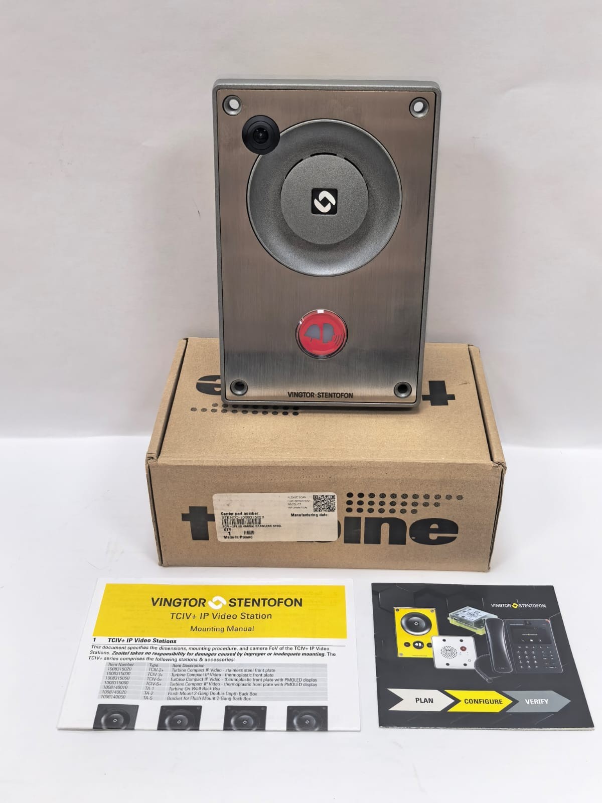 ZENITEL TCIV-2+ ZENITEL TCIV-2+ VINGTOR STENTOFON IP AND SIP VIDEO INTERCOM 1