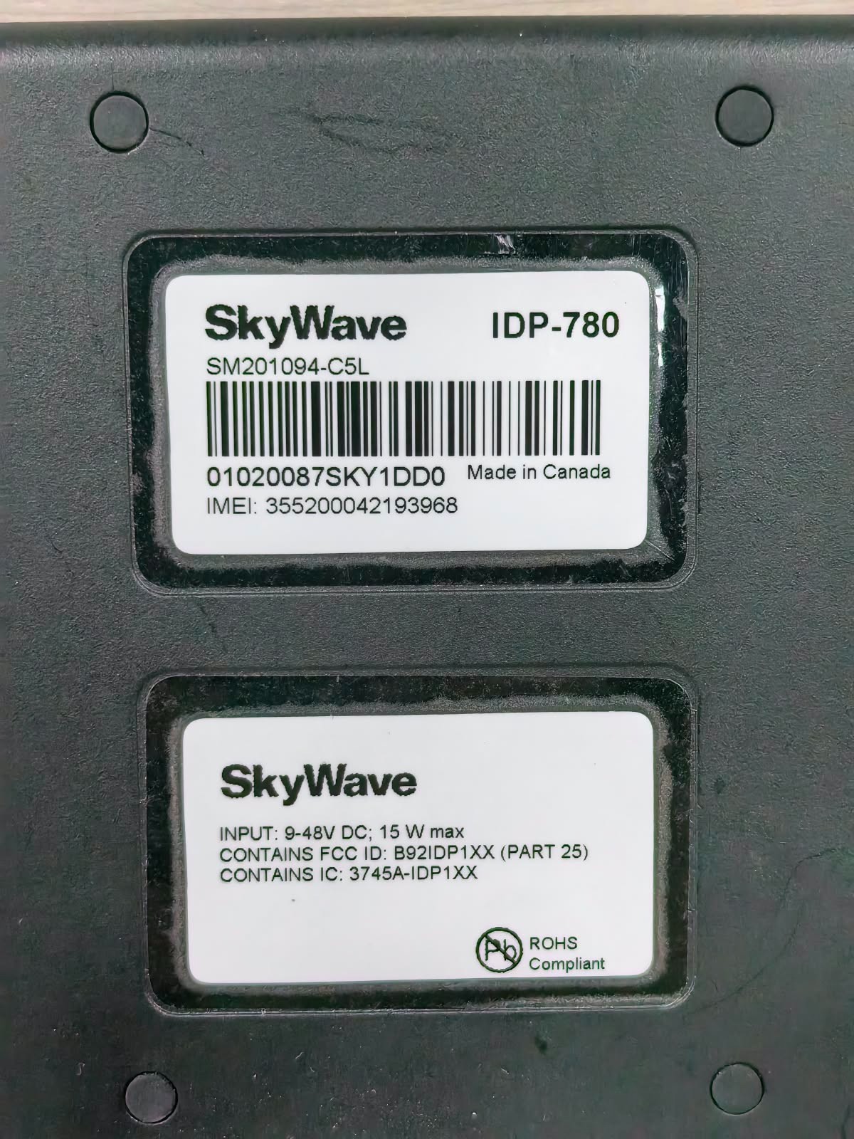 SKYWAVE IDP-780 SKYWAVE IDP-780 GPS SATELITE-BASED GPS TRACKER 6