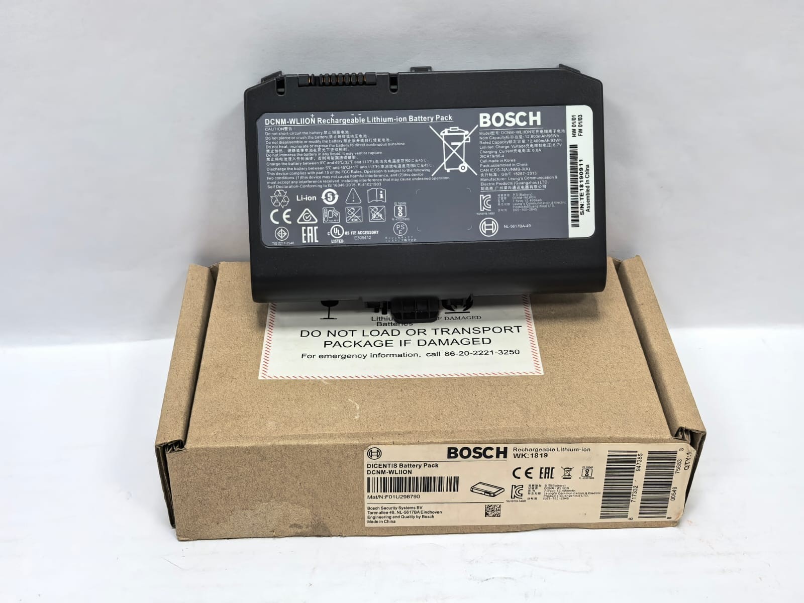 Bosch F01U298790 BOSCH DCNM-WLIION DICENTIS BATTERY PACK F01U298790 1
