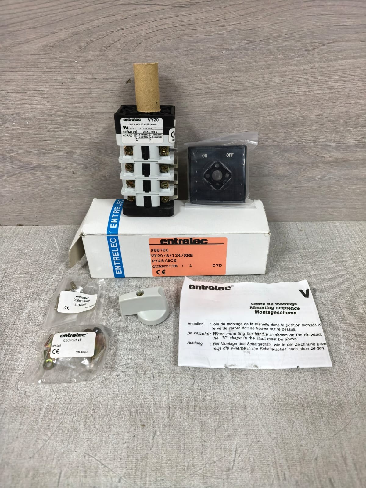 Entrelec 988786 VY20/S/124/KMB/PY48/SC6 ENTRELEC VY20 988786 VY20/S/124/KMB/PY48/SC6 ROTARY SWITCH 1