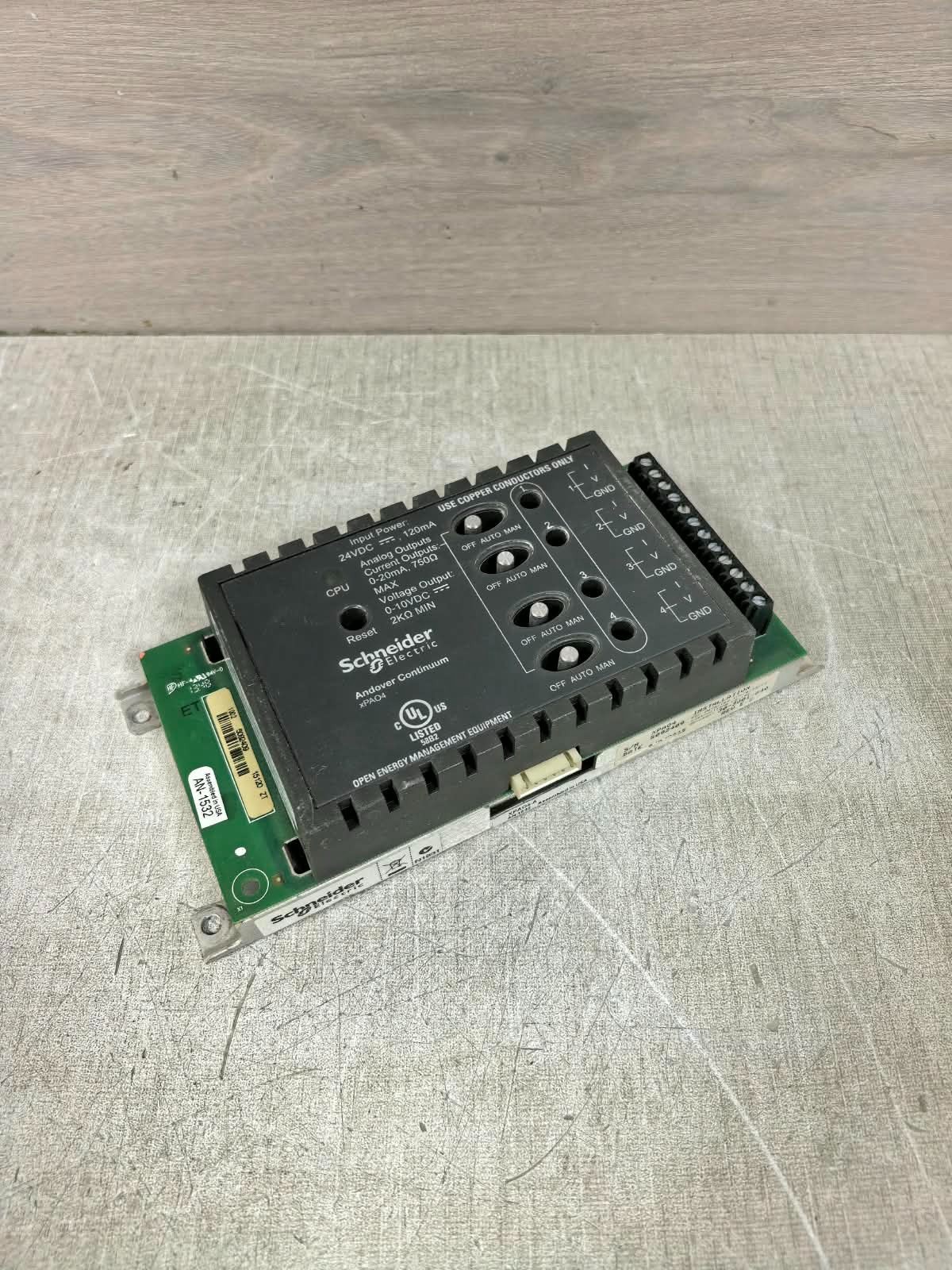Schneider Electric XPA04 REV E.2 SCHNEIDER ELECTRIC XPA04 REV E.2 ANDOVER CONTINUUM 24VDC 3