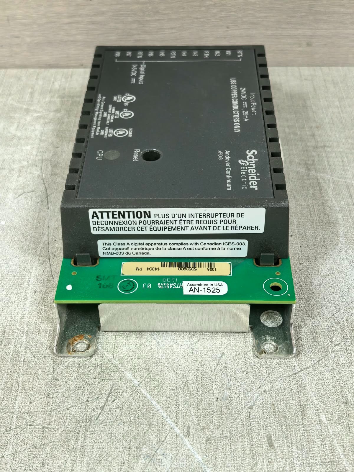 Schneider Electric XPDI8 REV E.2 SCHNEIDER ELECTRIC XPDI8 REV E.2 ANDOVER CONTINUUM 24VDC 10