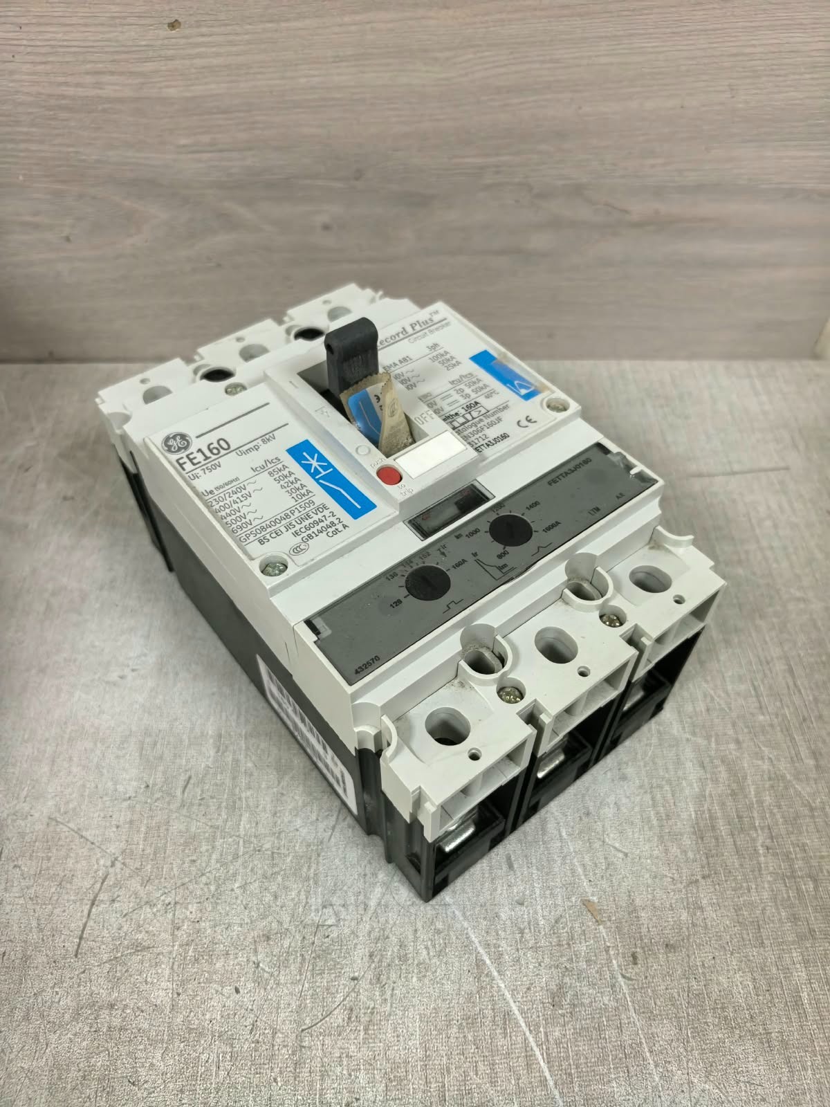 GENERAL ELECTRIC FEN306F160JF / FETTA3J0160 GENERAL ELECTRIC FE160 FEN306F160JF / FETTA3J0160 CIRCUIT BREAKER 6