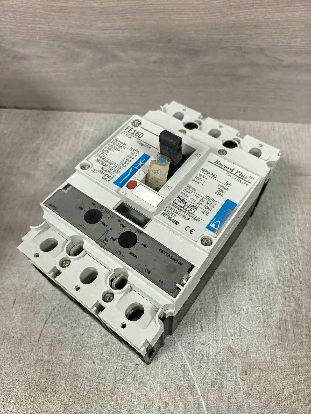 GENERAL ELECTRIC FEN306F160JF / FETTA3J0160 GENERAL ELECTRIC FE160 FEN306F160JF / FETTA3J0160 CIRCUIT BREAKER 7