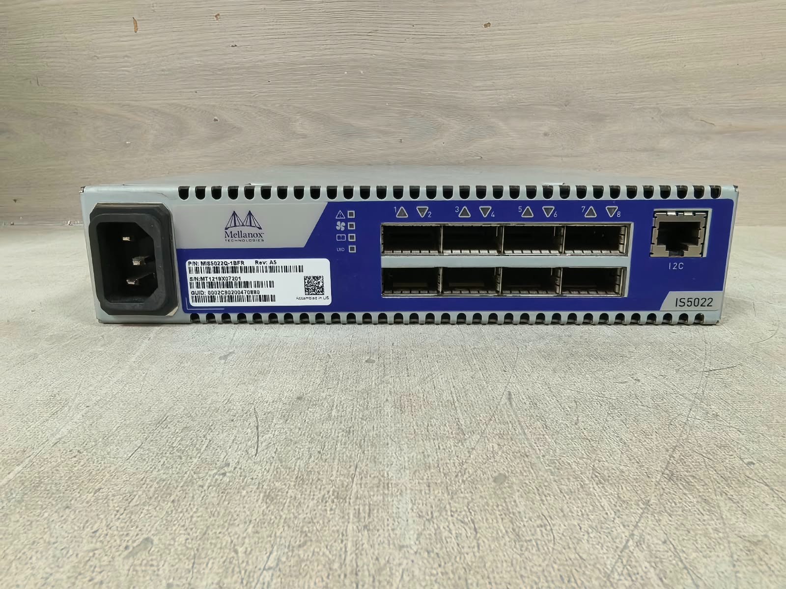 Mellanox IS5022 MIS5022-1BFR REV.A5 MELLANOX IS5022 MIS5022-1BFR REV.A5 HIGH-PERFORMANCE INFINIBAND SWITCH 2