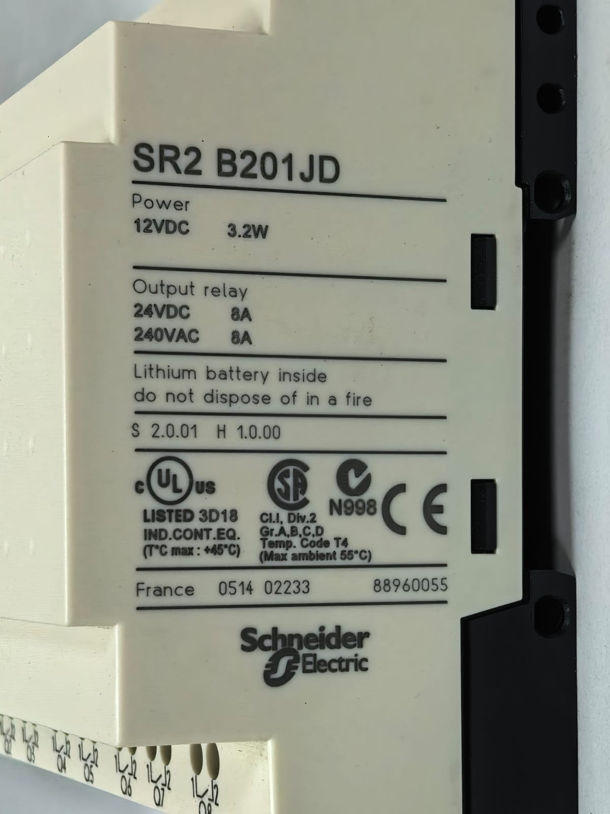 Schneider Electric SR2 B201JD SCHNEIDER ELECTRIC SR2 B201JD COMPACT SMART RELAY 4