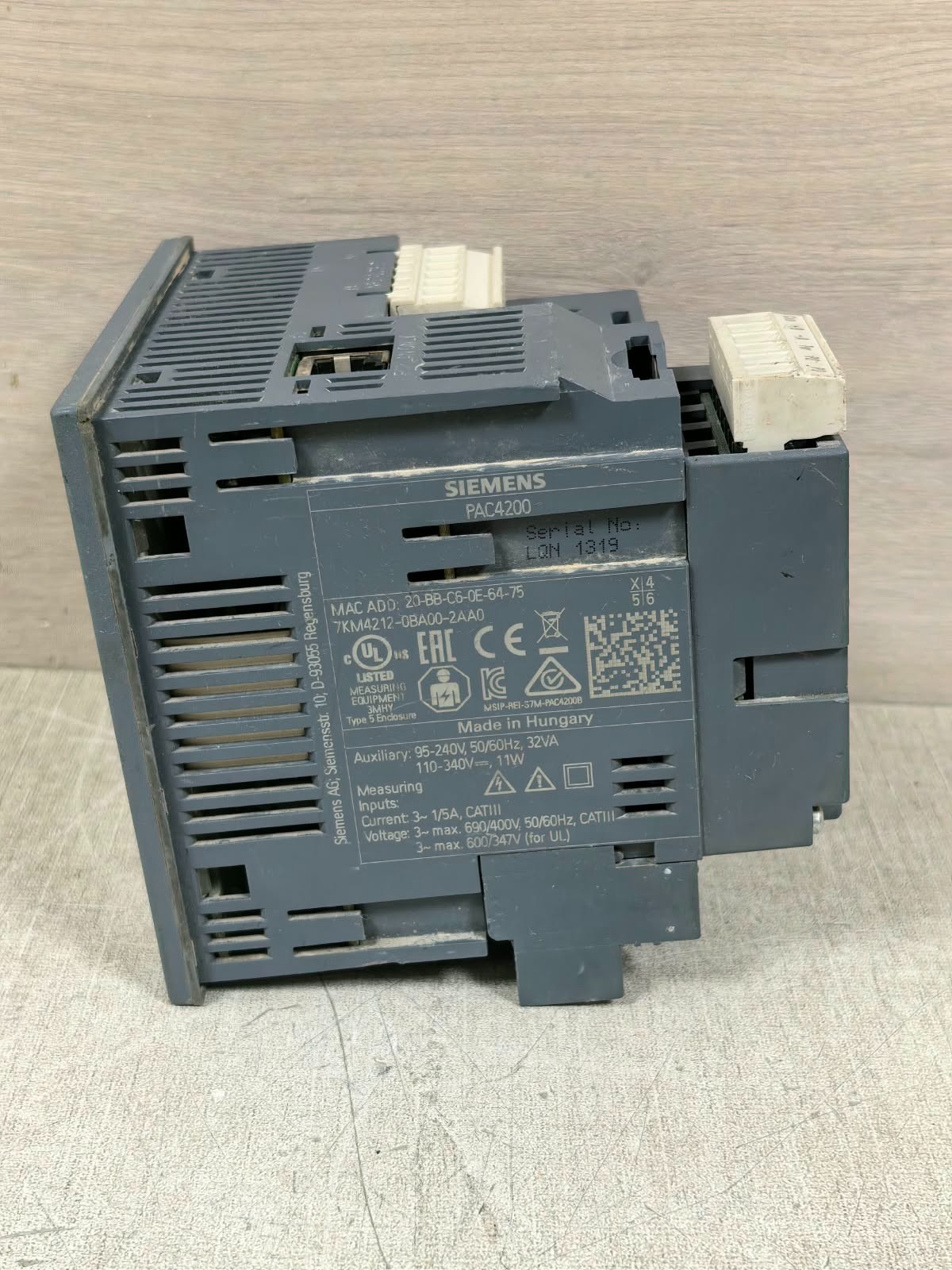 Siemens 7KM4212-0BA00-3AA0 SIEMENS SENTRON PAC4200 7KM4212-0BA00-3AA0 MONITORING DEVICE 10