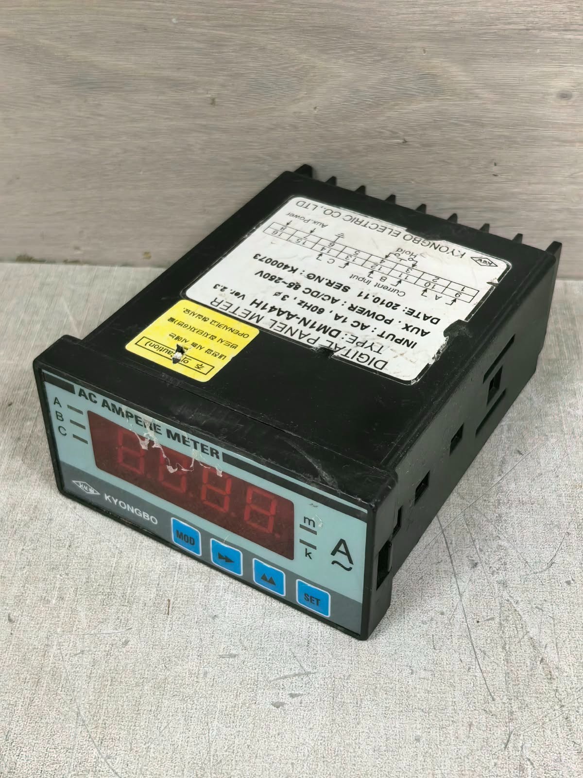 KYONGBO DM1N-AA41H VER.2.3 KYONGBO AC AMPERE METER DM1N-AA41H VER.2.3 DIGITAL PANEL METER 85-250V 5