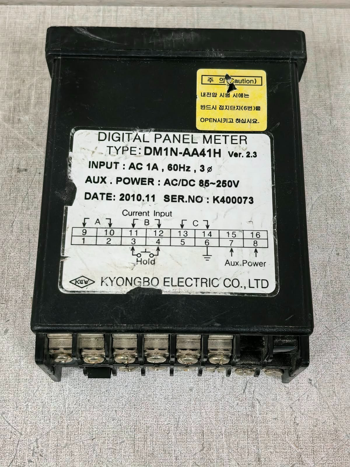 KYONGBO DM1N-AA41H VER.2.3 KYONGBO AC AMPERE METER DM1N-AA41H VER.2.3 DIGITAL PANEL METER 85-250V 6