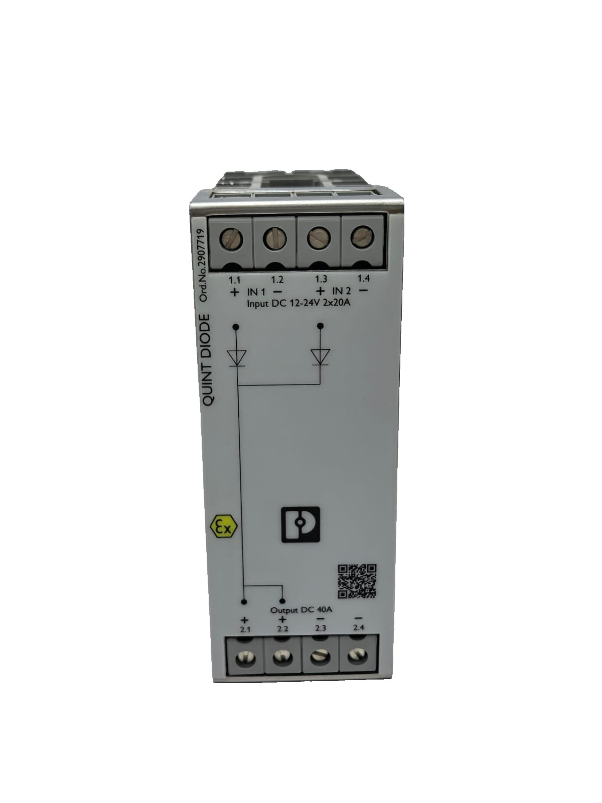 Phoenix Contact 2907719 PHOENIX CONTACT QUINT4-DIODE/12-24DC/2X20/1X40 REDUNDANCY MODULE 2907719 2