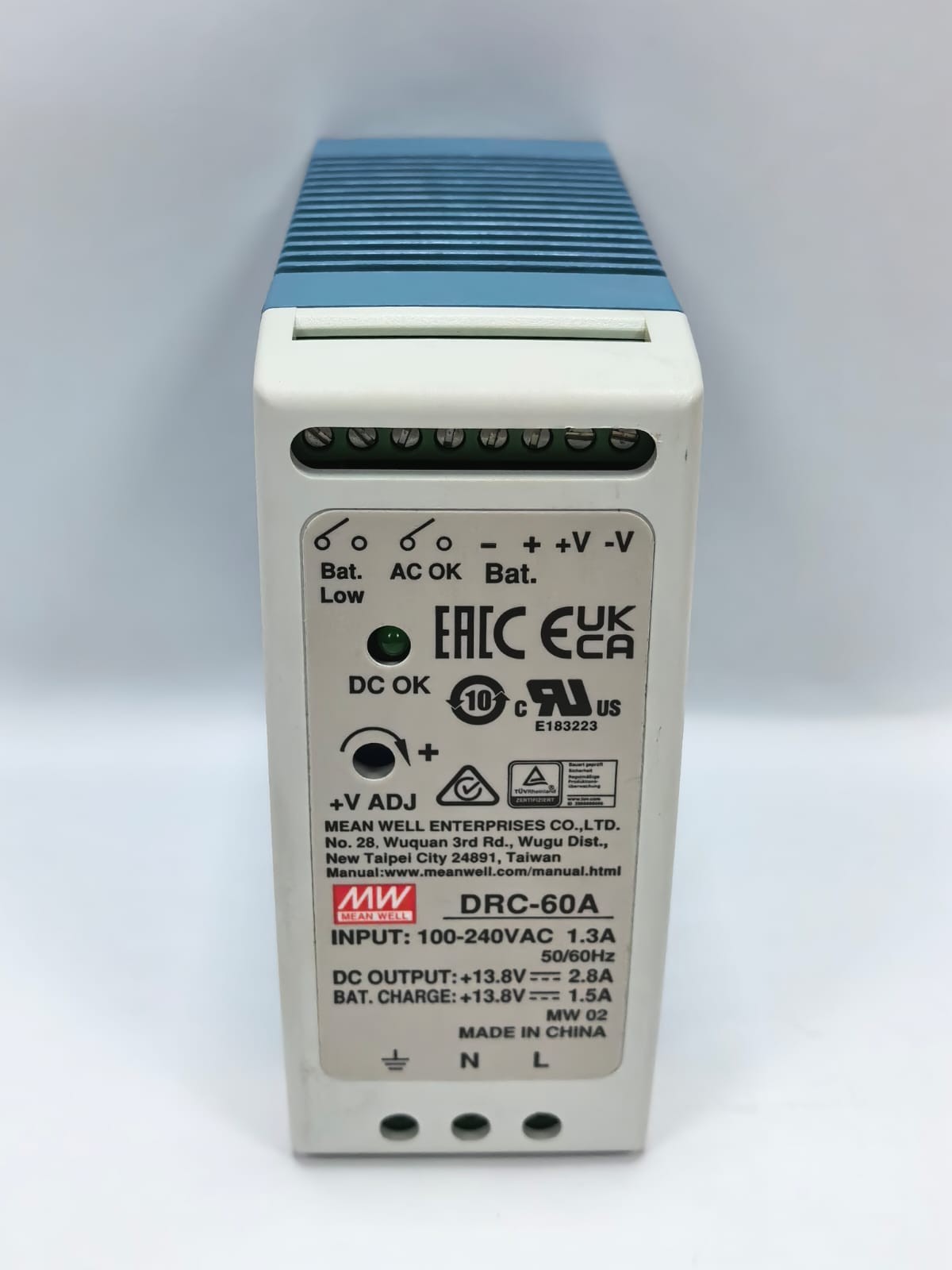 MEAN WELL DRC-60A MEAN WELL DRC-60A INDUSTRIAL DIN RAIL POWER SUPPLY 100-240VAC PCS 2