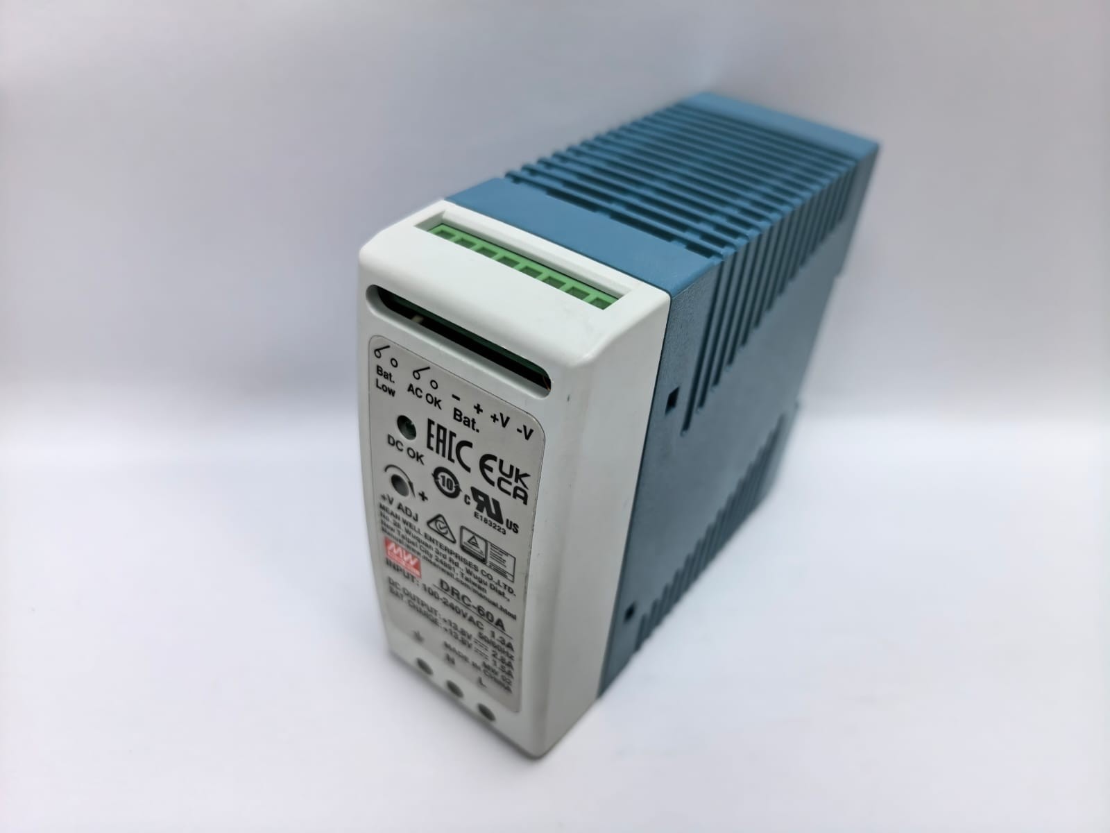 MEAN WELL DRC-60A MEAN WELL DRC-60A INDUSTRIAL DIN RAIL POWER SUPPLY 100-240VAC PCS 8