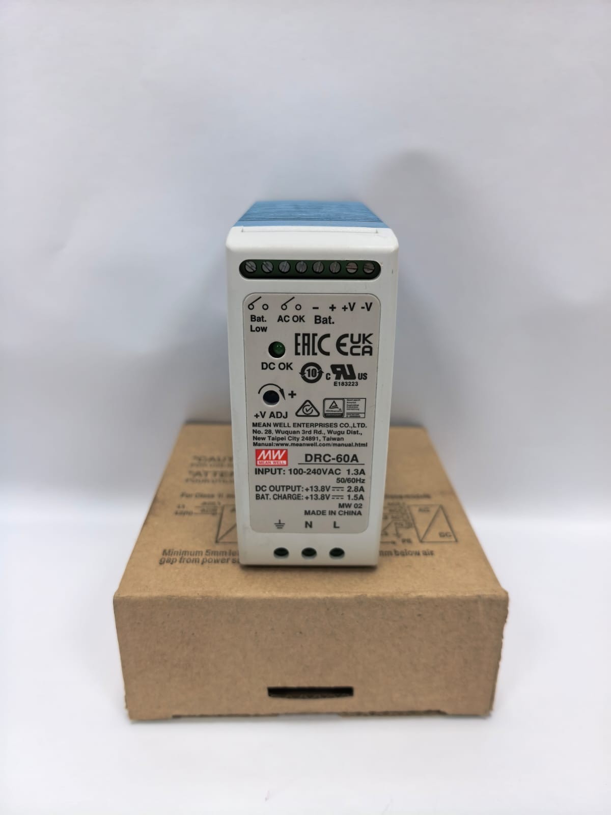MEAN WELL DRC-60A MEAN WELL DRC-60A INDUSTRIAL DIN RAIL POWER SUPPLY 100-240VAC PCS 1
