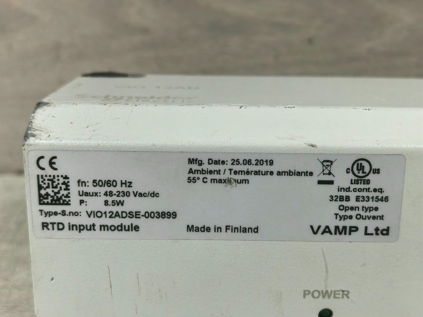 Schneider Electric VIO12AD SCHNEIDER ELECTRIC VIO12AD RTD INPUT MODULE 48-230VAC/DC 7