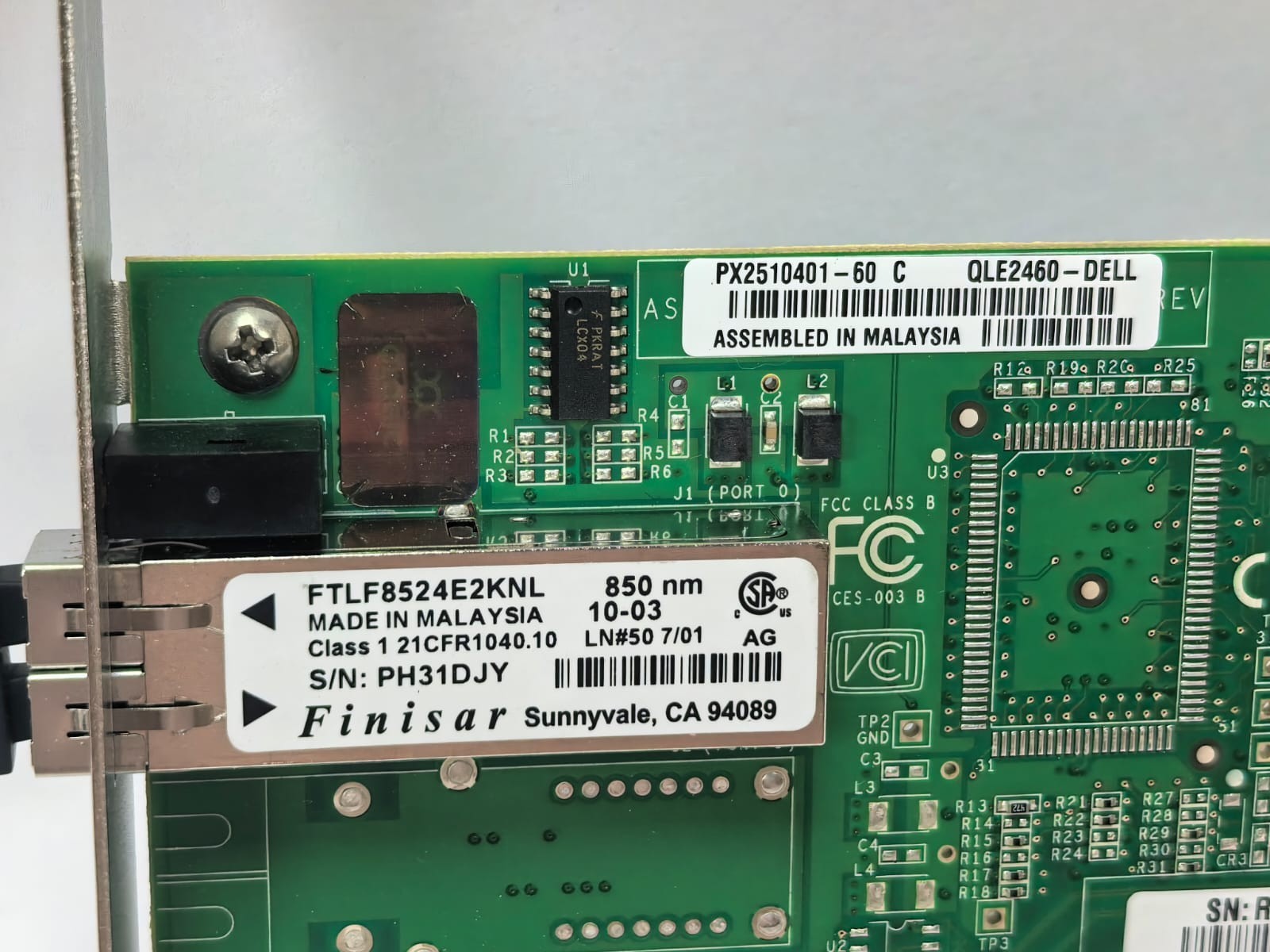 QLOGIC DELL QL2460 QLOGIC DELL QL2460 HOST BUS ADAPTER (HBA) / NETWORK ADAPTER PX2510401-60C 3