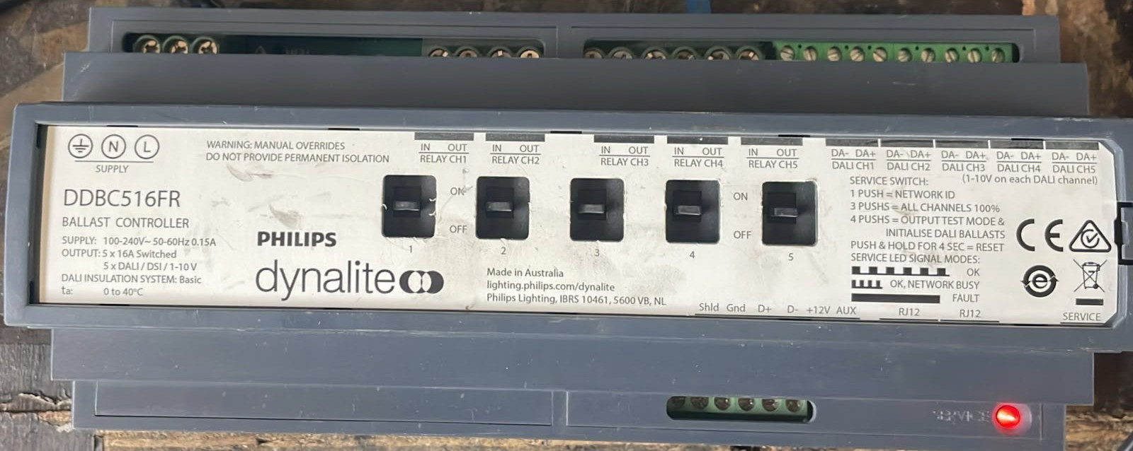 PHILIPS DYNALITE DDBC516FR PHILIPS DYNALITE DDBC516FR BALLAST CONTROLLER 100-240V 1
