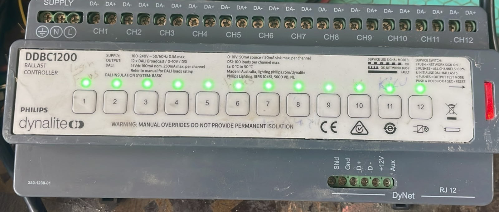 PHILIPS DYNALITE DDBC1200 PHILIPS DYNALITE DDBC1200 BALLAST CONTROLLER 100-240V 1