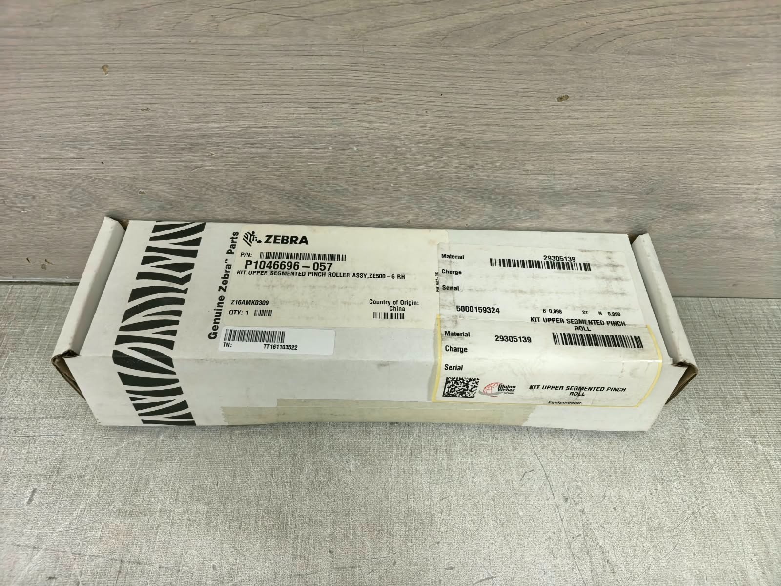 ZEBRA TECHNOLOGIES CORP. P10-46696-057 ZEBRA TECHNOLOGIES CORP. P10-46696-057 KIT UPPER SEGMENTED PICH ROLLER ZE500-6RH 10