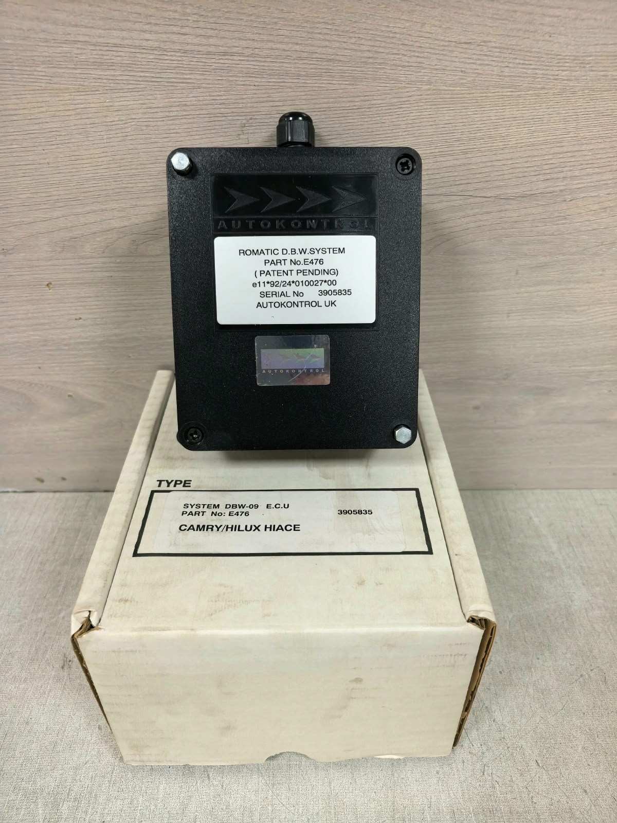 AUTOKONTROL ROMATIC D.B.W SYSTEM E476 AUTOKONTROL ROMATIC D.B.W SYSTEM E476 CONTROL UNIT 2