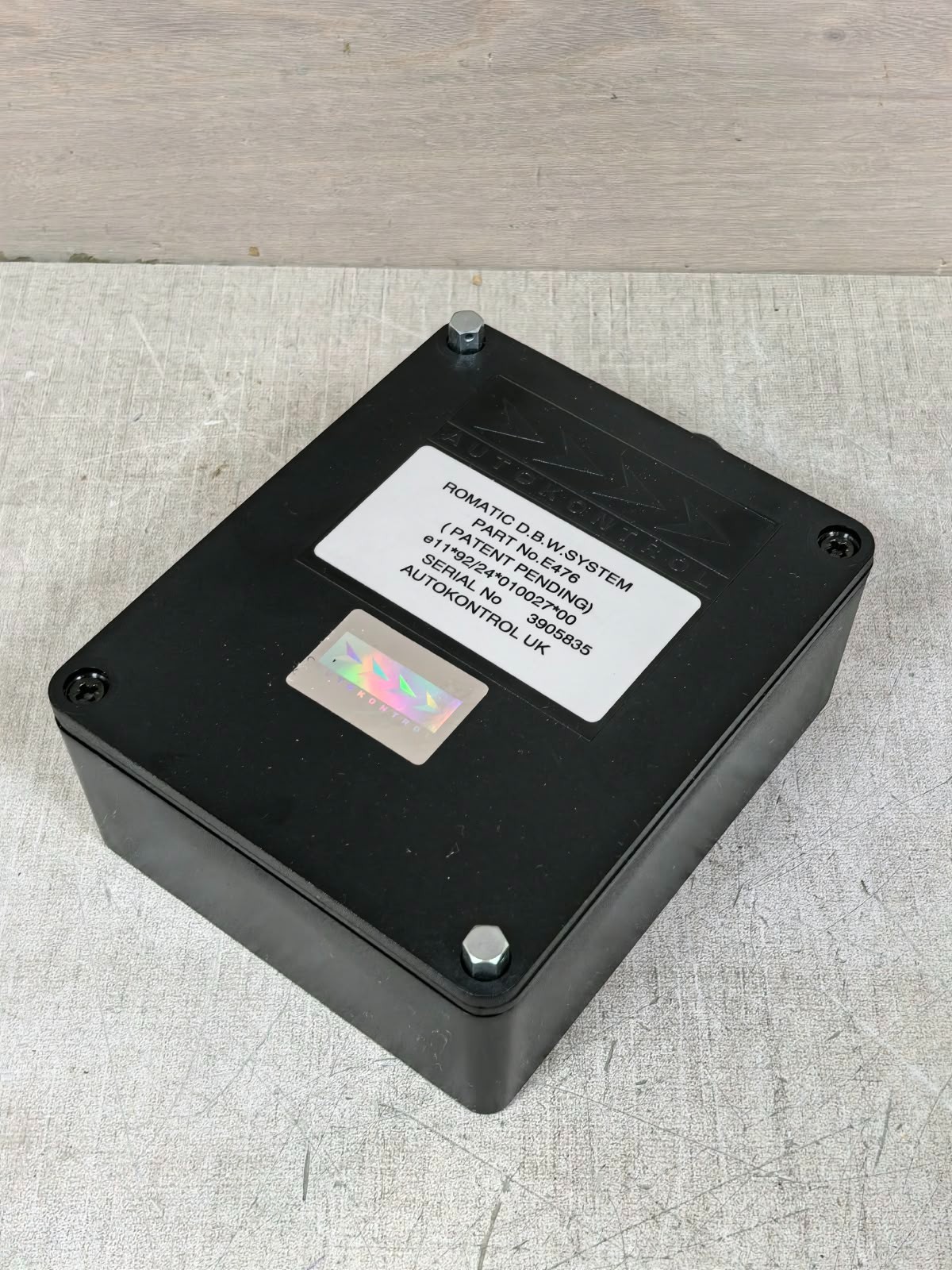 AUTOKONTROL ROMATIC D.B.W SYSTEM E476 AUTOKONTROL ROMATIC D.B.W SYSTEM E476 CONTROL UNIT 5