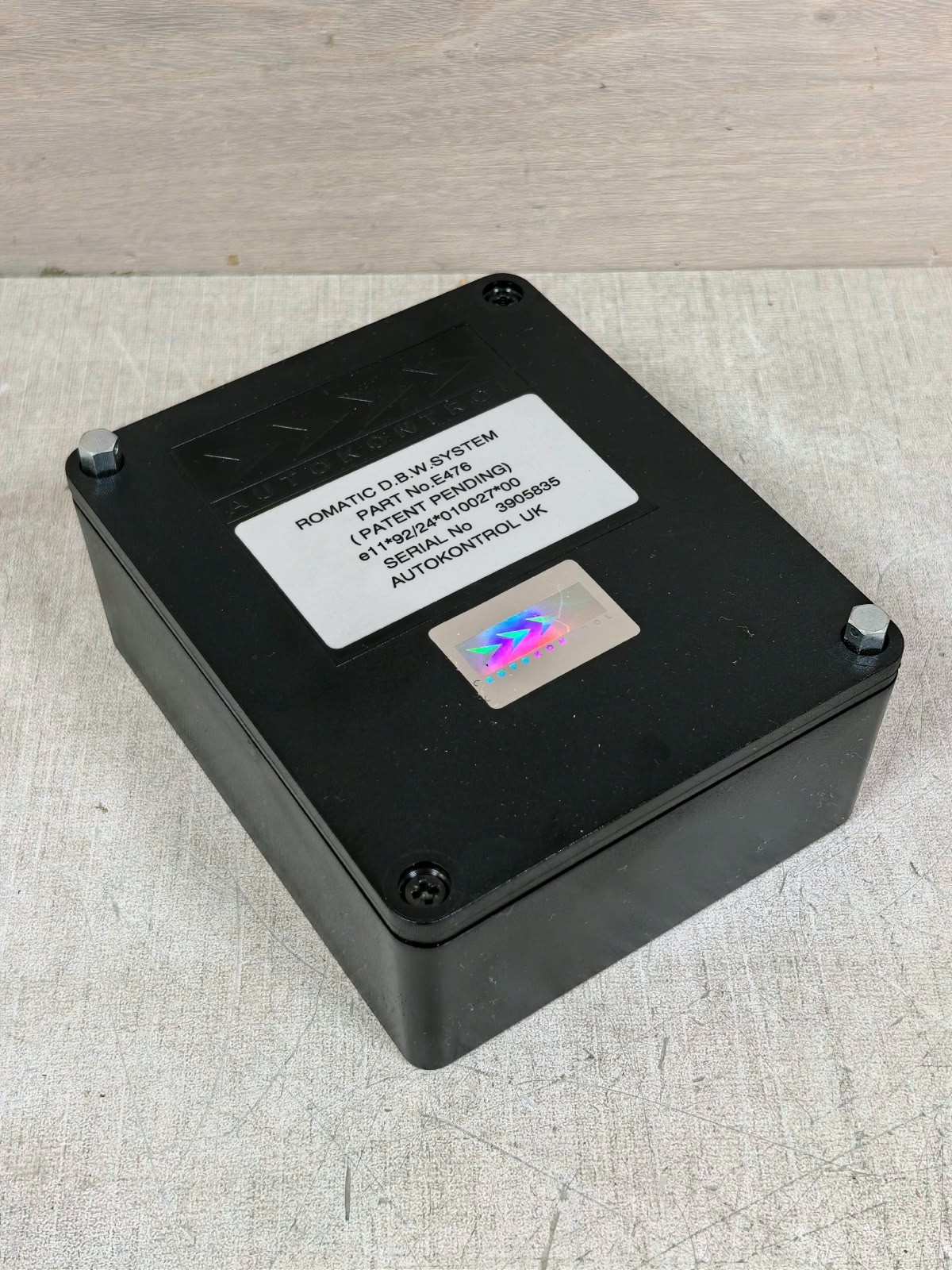AUTOKONTROL ROMATIC D.B.W SYSTEM E476 AUTOKONTROL ROMATIC D.B.W SYSTEM E476 CONTROL UNIT 6