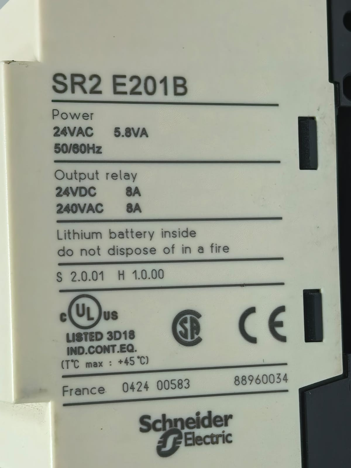 Telemecanique SR2 E201B TELEMECANIQUE SR2 E201B COMPACT SMART RELAY 4