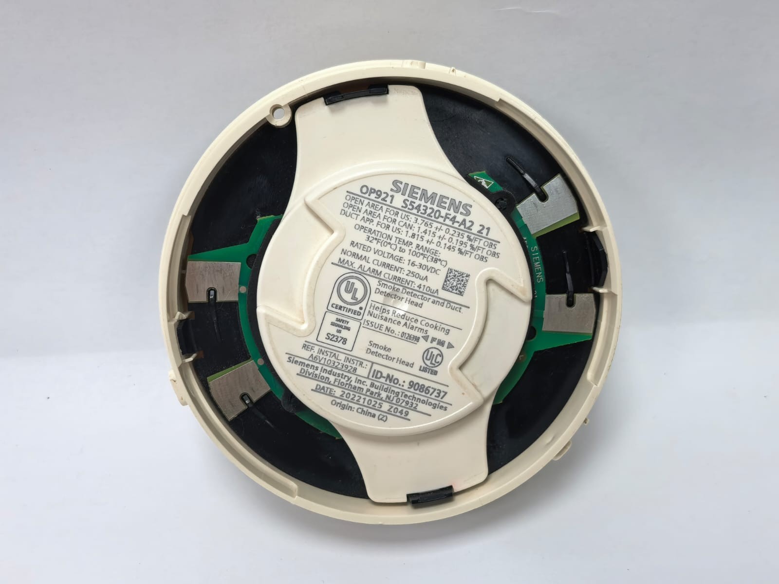 Siemens OP921 S54320-F4-A2 21 SIEMENS OP921 S54320-F4-A2 21 SMOKE DETECTOR AND DUCT DETECTOR HEAD PCS 5
