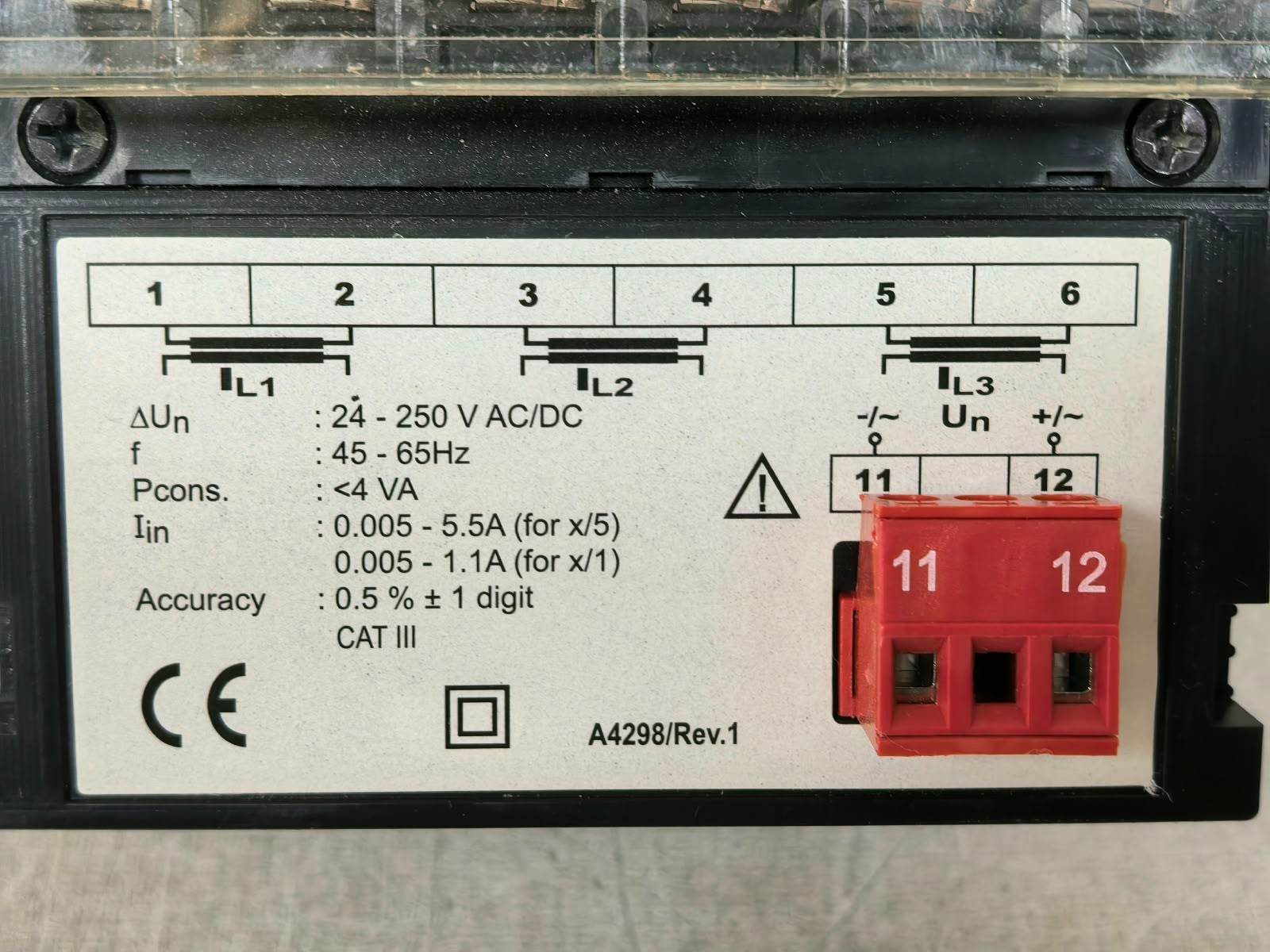 ENTES EPM-34 ENTES EPM-34 TRUE RMS AMMETER 24-250VAC/DC 65HZ 7