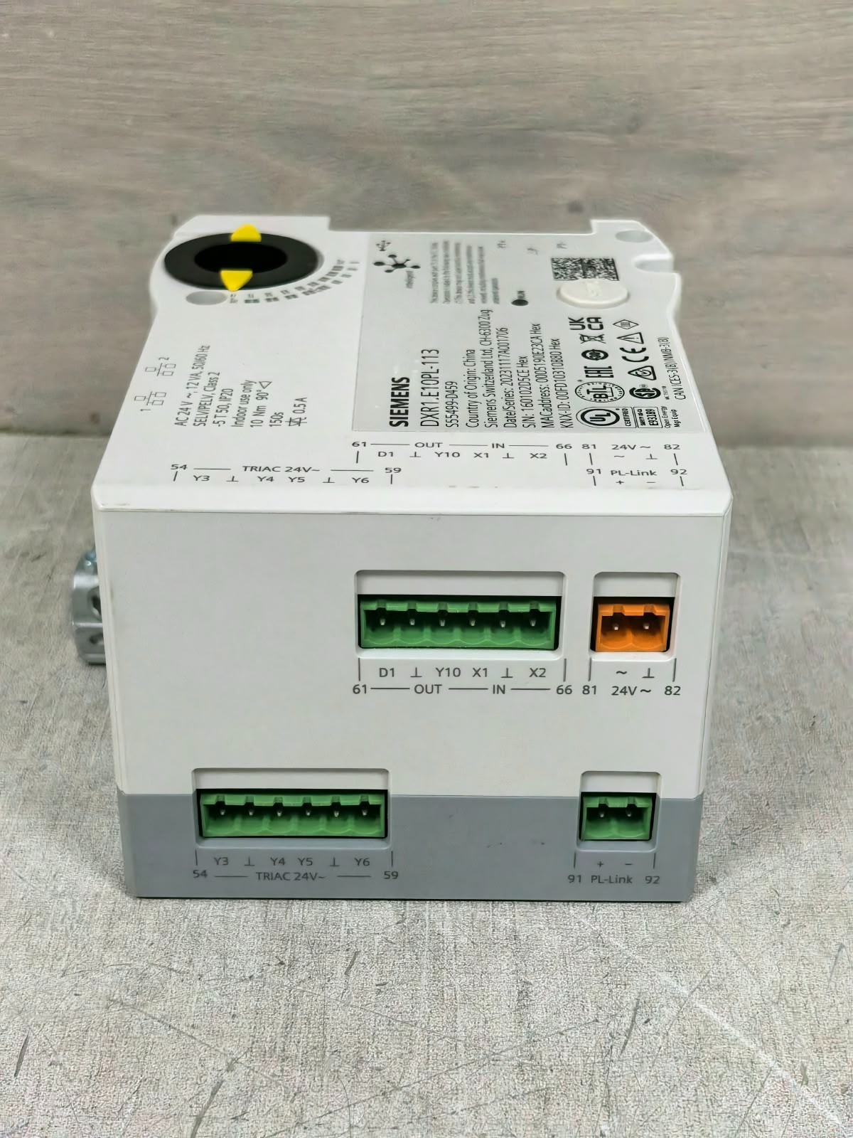 Siemens DXR1.E10PL-113 SIEMENS DXR1.E10PL-113 ROOM AS GLB ACTUATOR 7