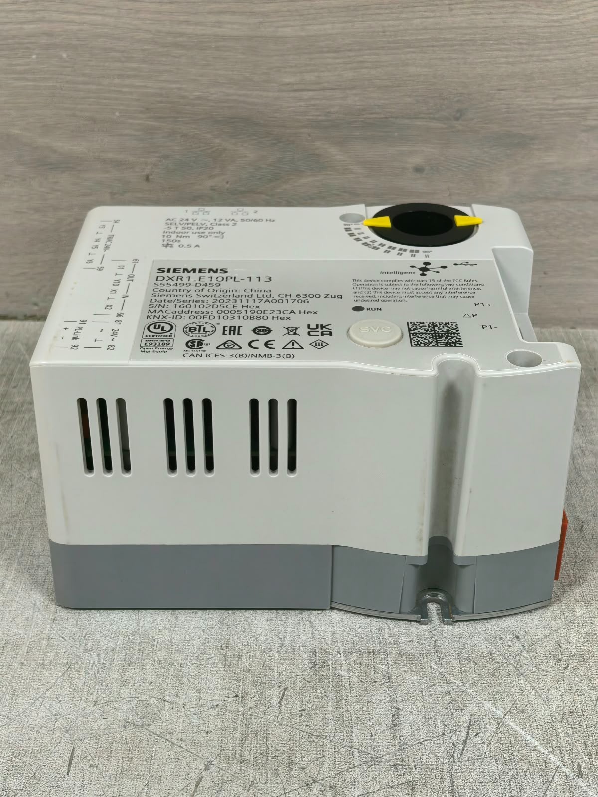 Siemens DXR1.E10PL-113 SIEMENS DXR1.E10PL-113 ROOM AS GLB ACTUATOR 8