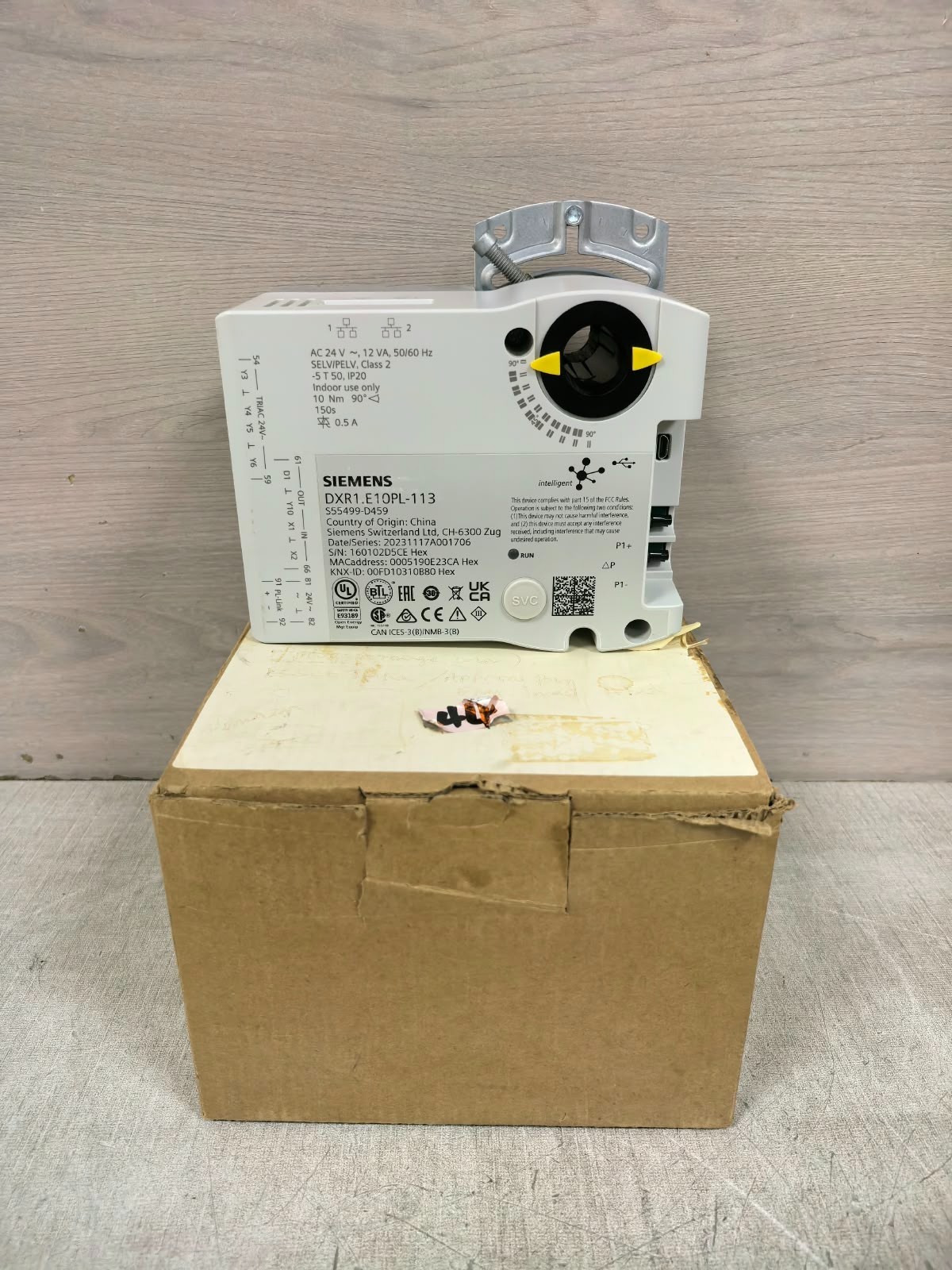 Siemens DXR1.E10PL-113 SIEMENS DXR1.E10PL-113 ROOM AS GLB ACTUATOR 1