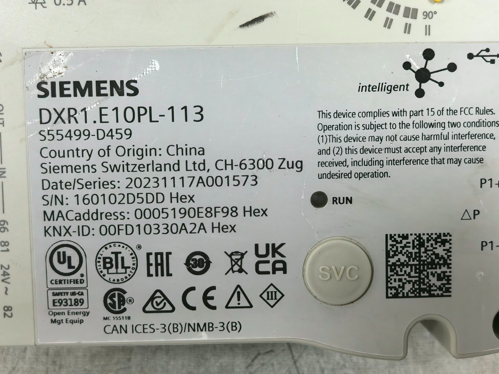 Siemens SIEMENS DXR1.E10PL-113 ROOM AS GLB ACTUATOR 2