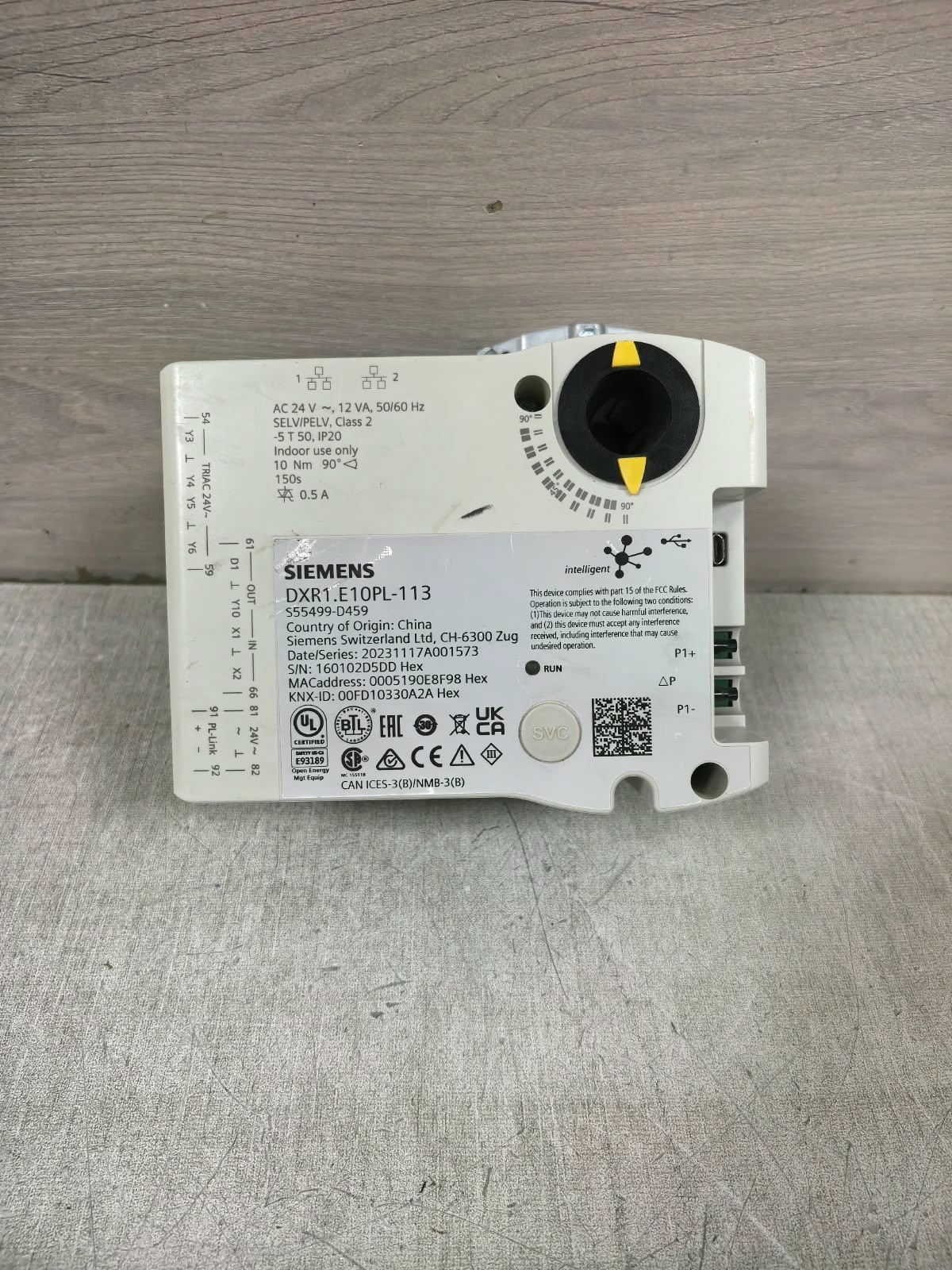 Siemens SIEMENS DXR1.E10PL-113 ROOM AS GLB ACTUATOR 1