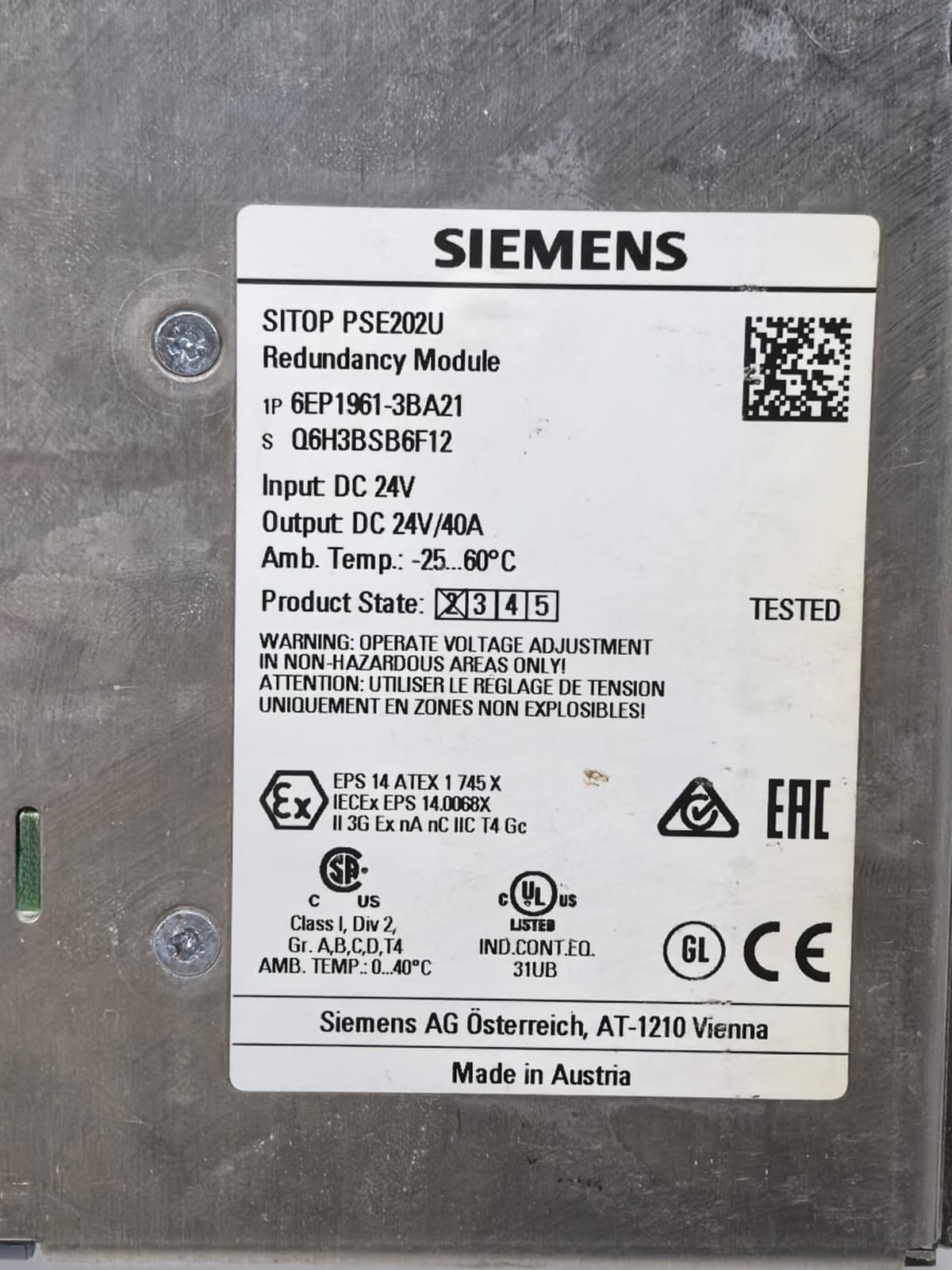 Siemens SIEMENS SITOP PSE202U SIEMENS SITOP PSE202U REDUNDANCY MODULE 6EP1961-3BA21 5