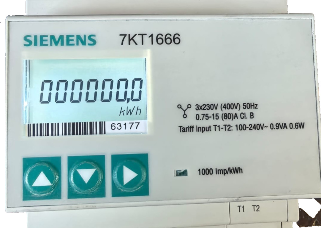 Siemens 7KT1666 SIEMENS 7KT1666 3-PHASE DIGITAL ENERGY METER 1