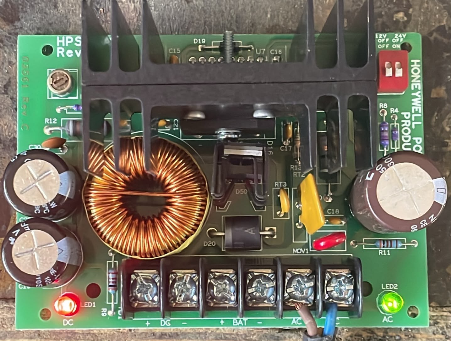 Honeywell HPS5 /HPS5-PCA REV.C HONEYWELL HPS5 /HPS5-PCA REV.C 4AMP 6/12/24VDC HIGH CURRENT POWER SUPPLY CHARGER 3