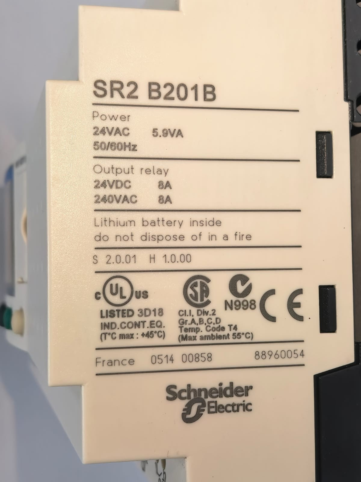 Telemecanique SR2 B201B TELEMECANIQUE SR2 B201B COMPACT SMART RELAY 4