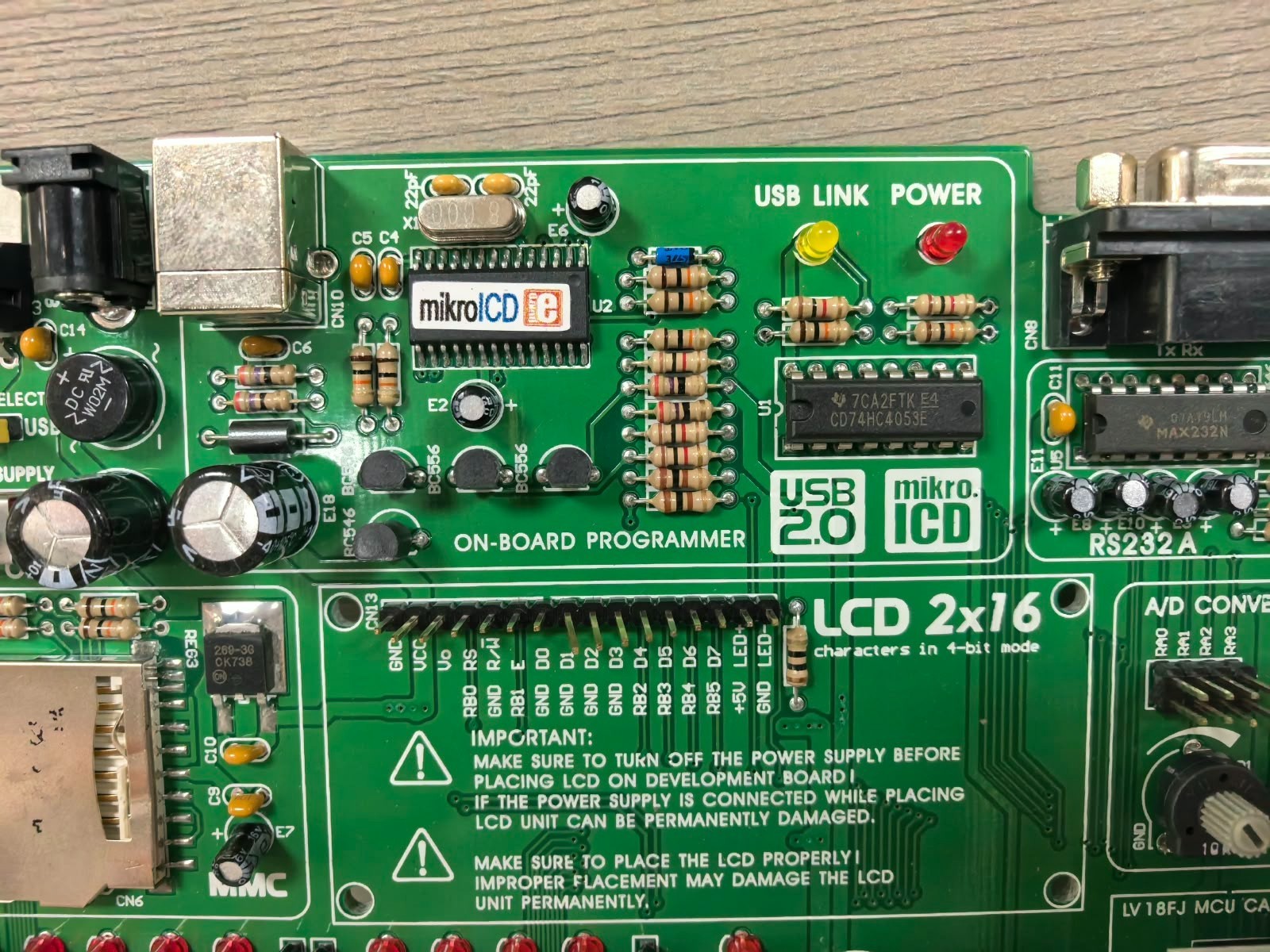 MIKROELEKTRONIKA LVI8FJ MIKROELEKTRONIKA LVI8FJ MICROCONTROLLER DEVELOPMENT SYSTEM 10
