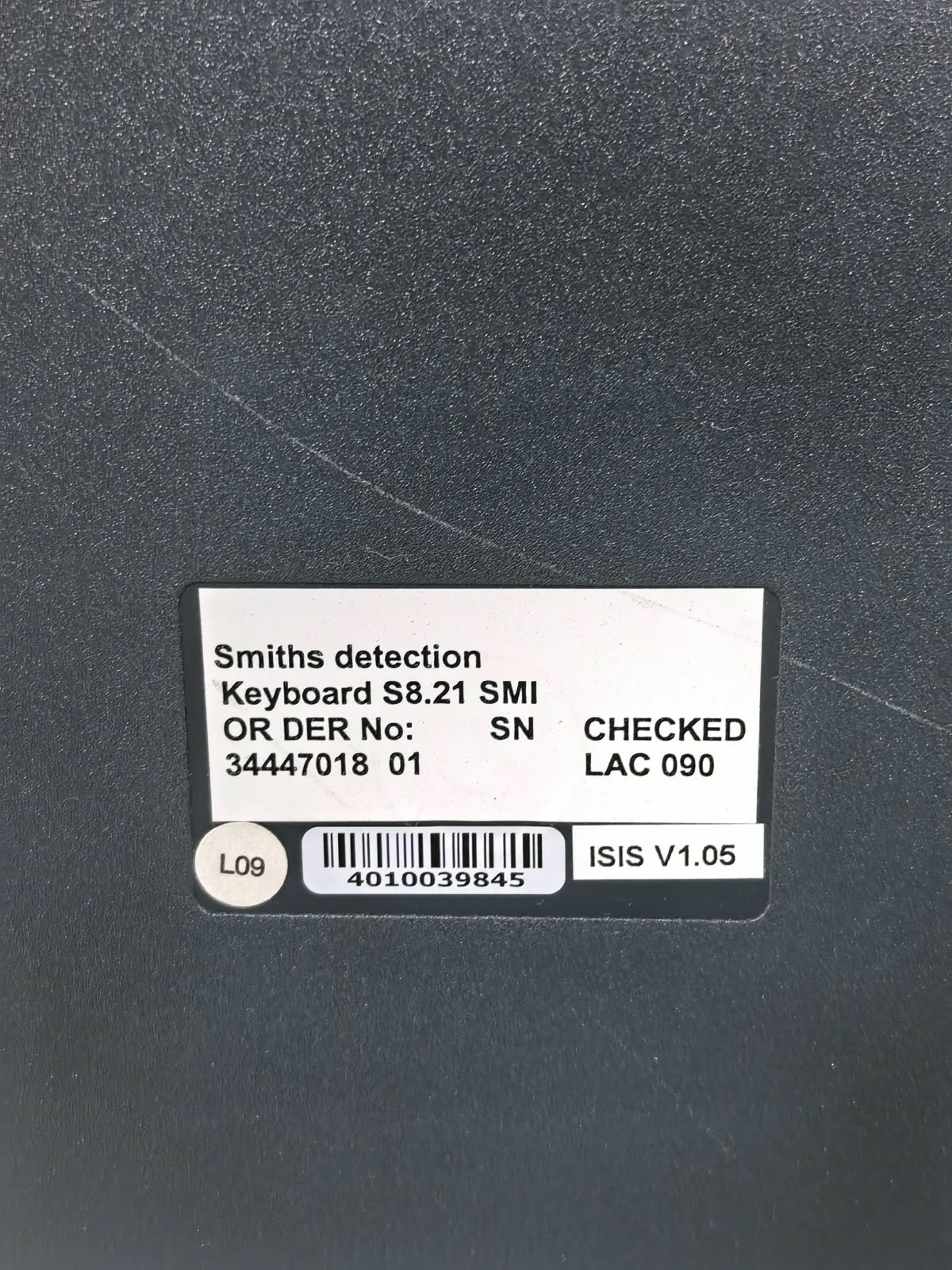 Smiths Detection S8.21 SMI 34447018 01 SMITHS DETECTION S8.21 SMI 34447018 01 KEYBOARD CONTROLLER 8