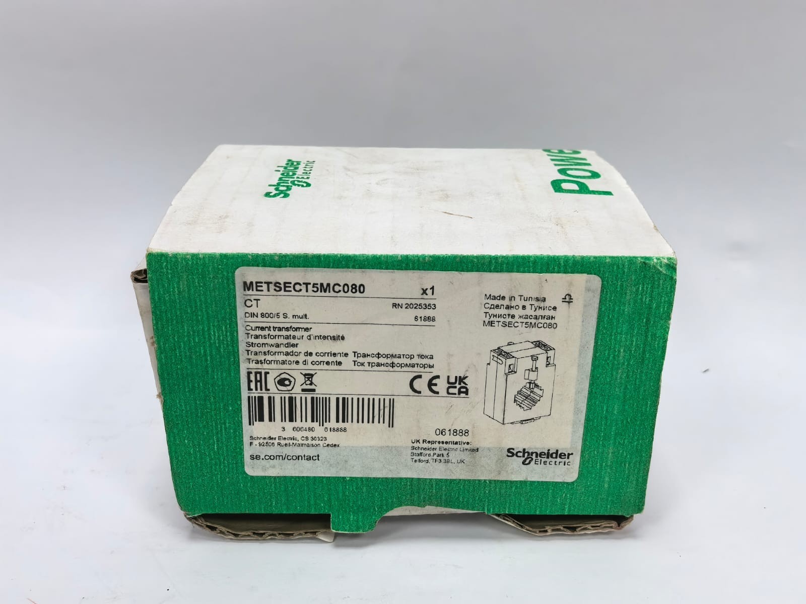 Schneider Electric METSECT5MC080 SCHNEIDER ELECTRIC METSECT5MC080 CURRENT TRANSFORMER 10