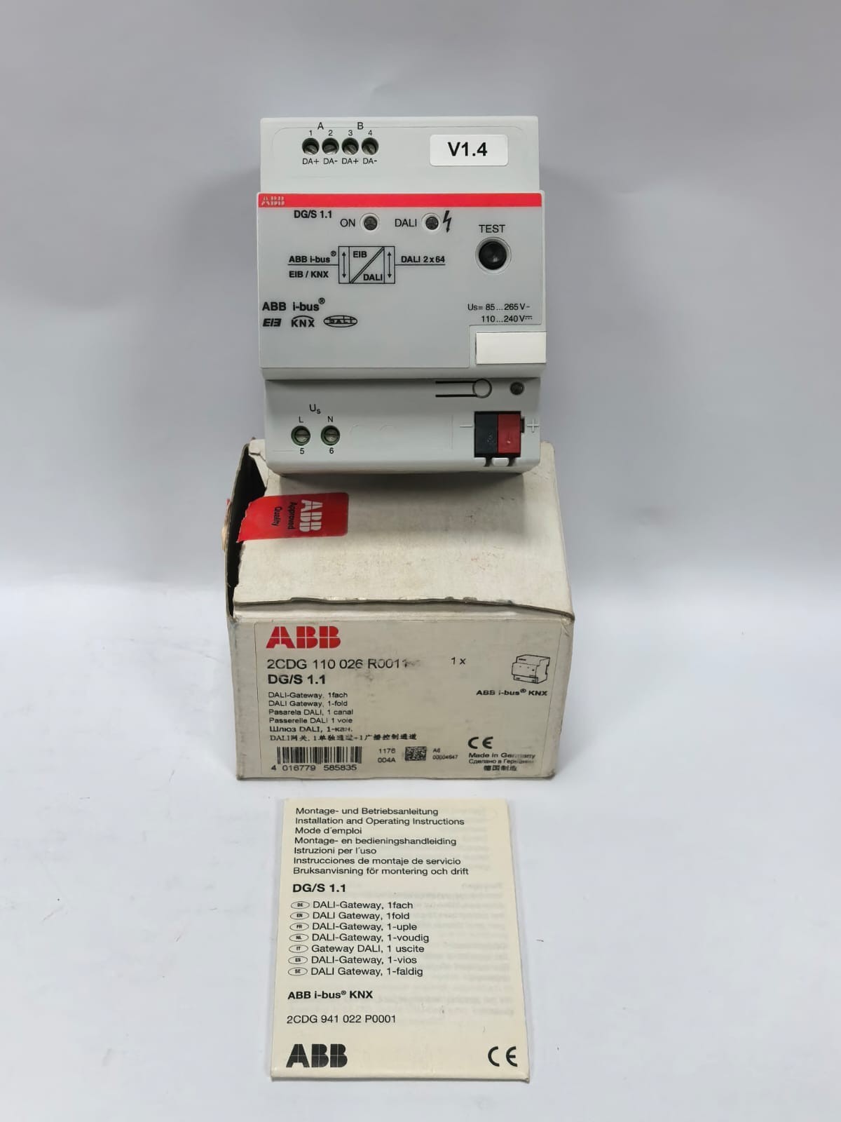 ABB 2CDG110026R0011 ABB DG/S 1.1 DALI-GATEWAY 2CDG110026R0011 1