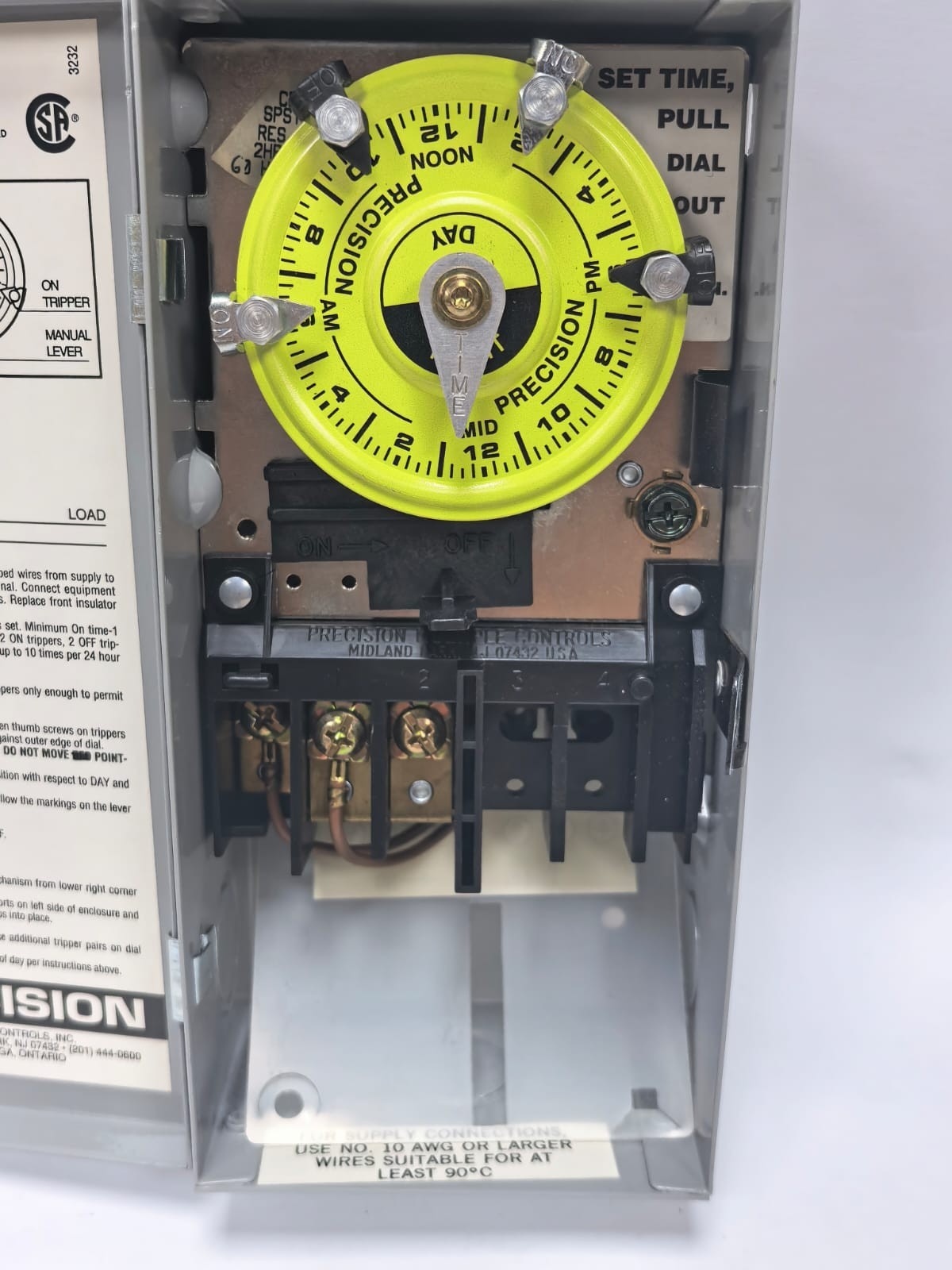 Precision CD 102 PRECISION CD 102 24 HR.TIME SWITCH SINGLE POLE SINGLE THROW 5
