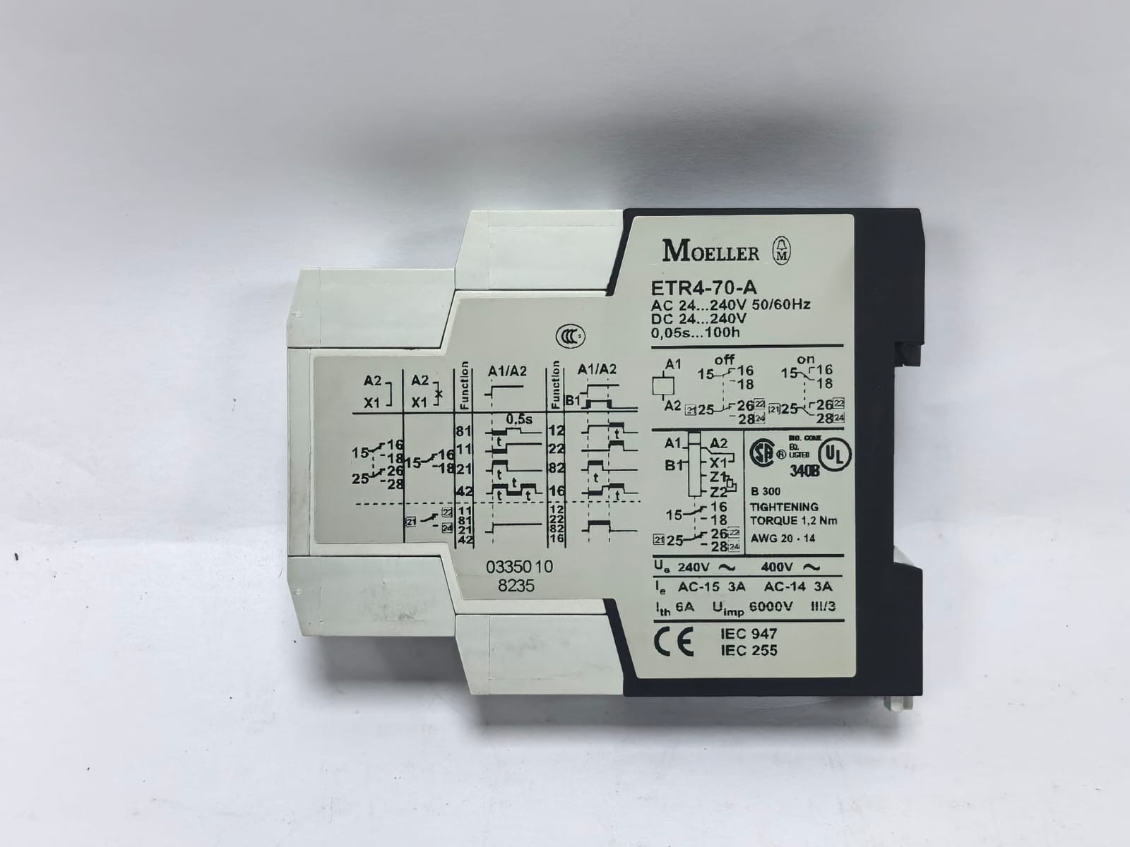 Moeller ETR4-70-A MOELLER ETR4-70-A TIMER DELAY RELAY 4