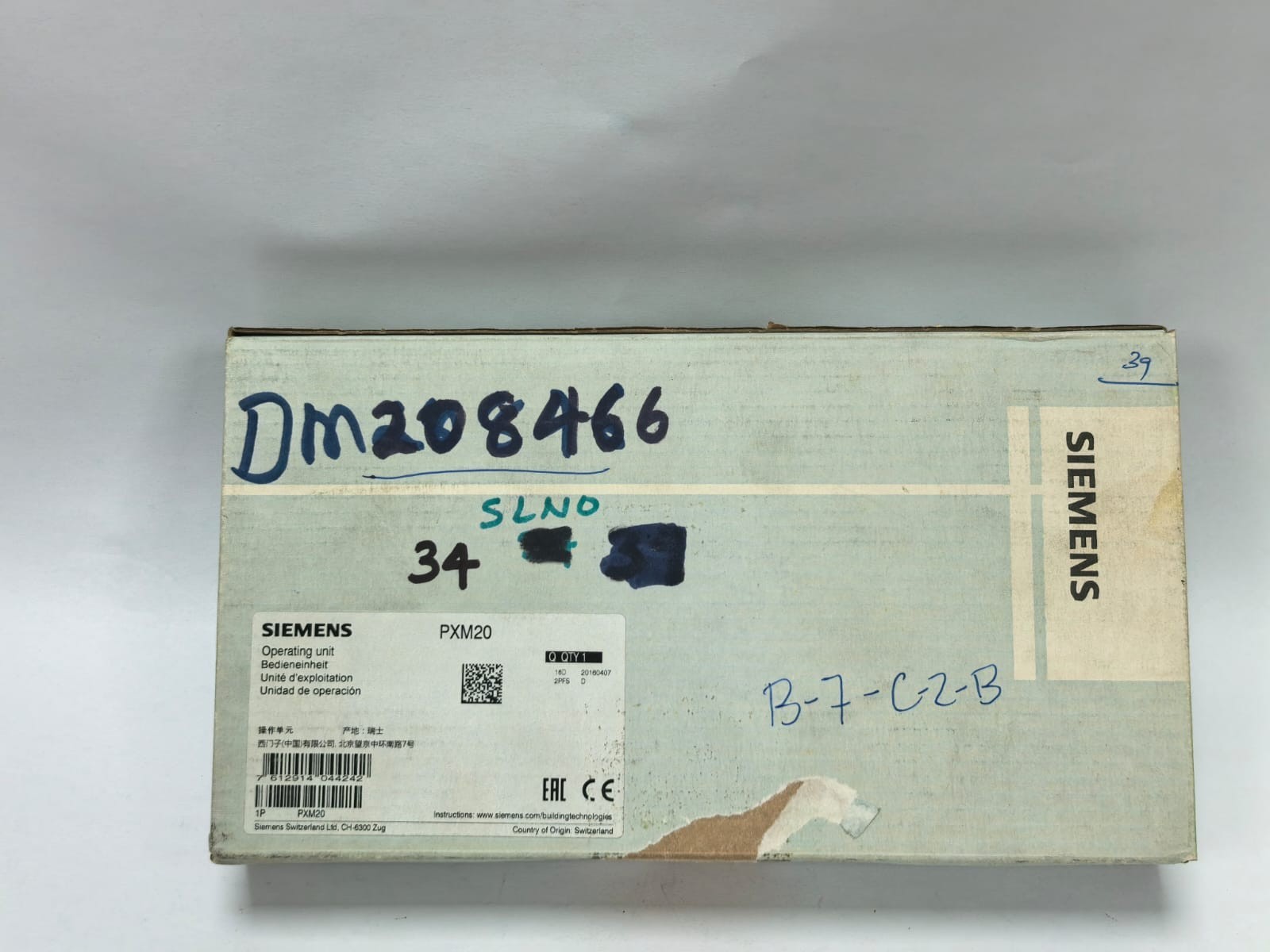 Siemens PXM20 SIEMENS PXM20 OPERATOR UNIT V6.00.124 10