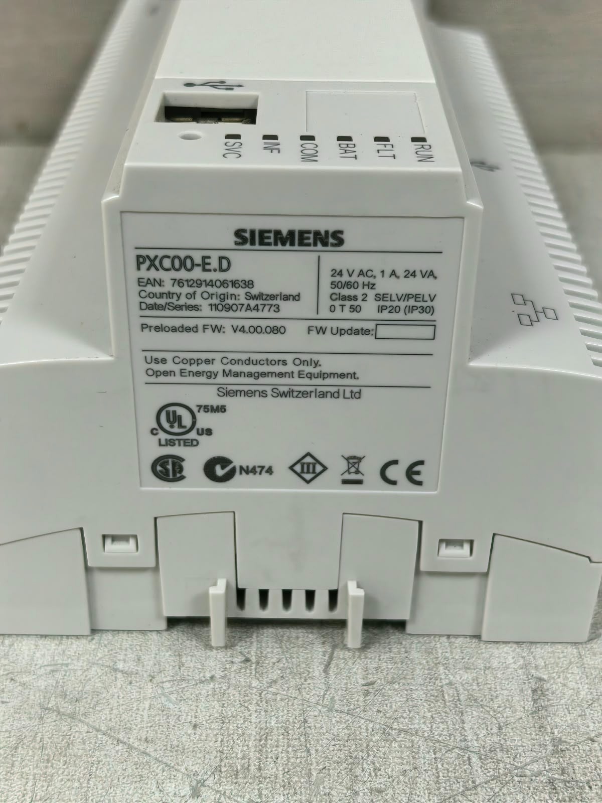 Siemens PXC00-E.D SIEMENS PXC00-E.D FW: V4.00.080 BACNET/IP SYSTEM CONTROLLER 8