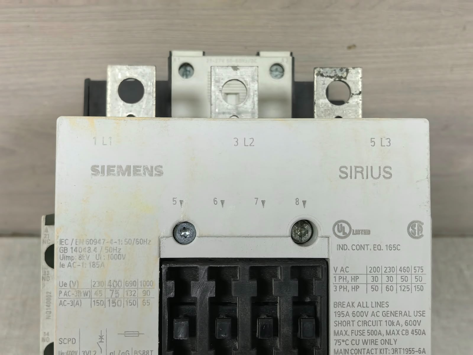 Siemens 3RT1055-6NB36 SIEMENS SIRIUS 3RT1055-6NB36 AC POWER CONTACTOR 2