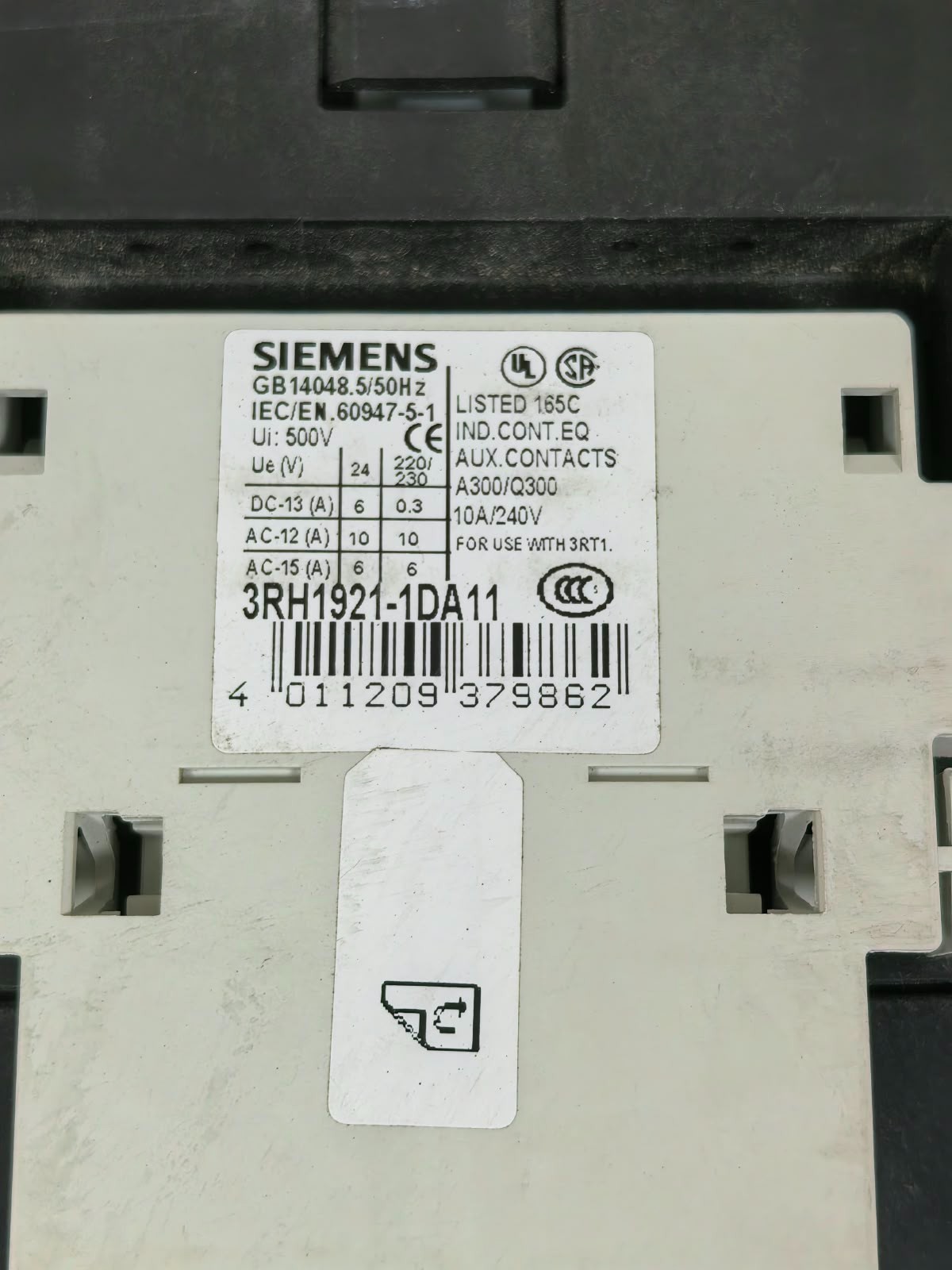 Siemens 3RT1055-6NB36 SIEMENS SIRIUS 3RT1055-6NB36 AC POWER CONTACTOR 5